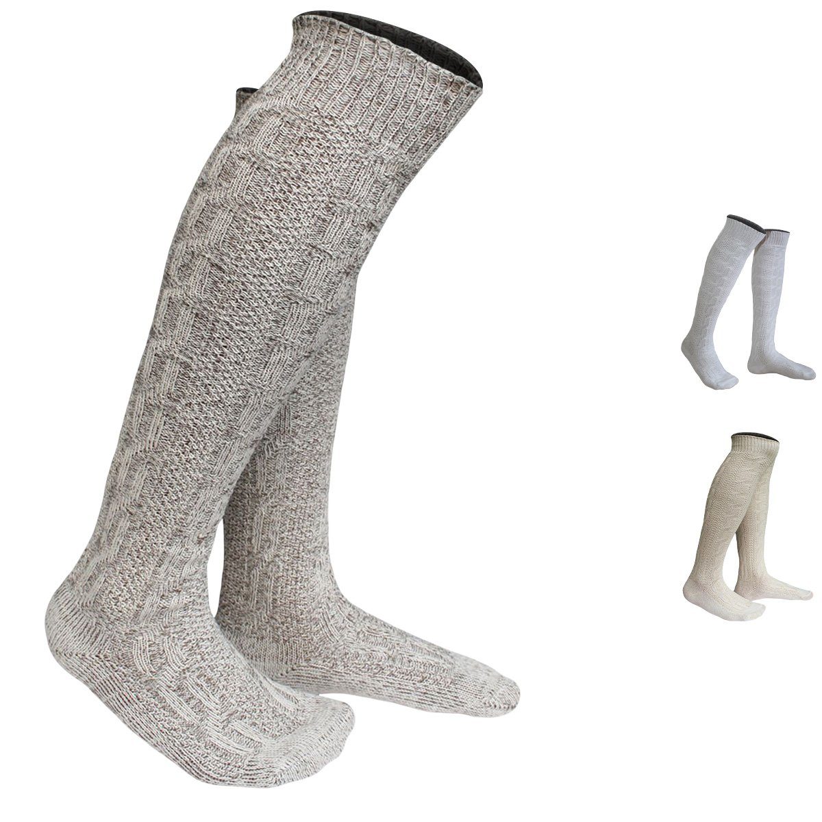 German Wear Trachtensocken GW250 Trachtensocken Strümpfe Socken 70cm lang Meliert