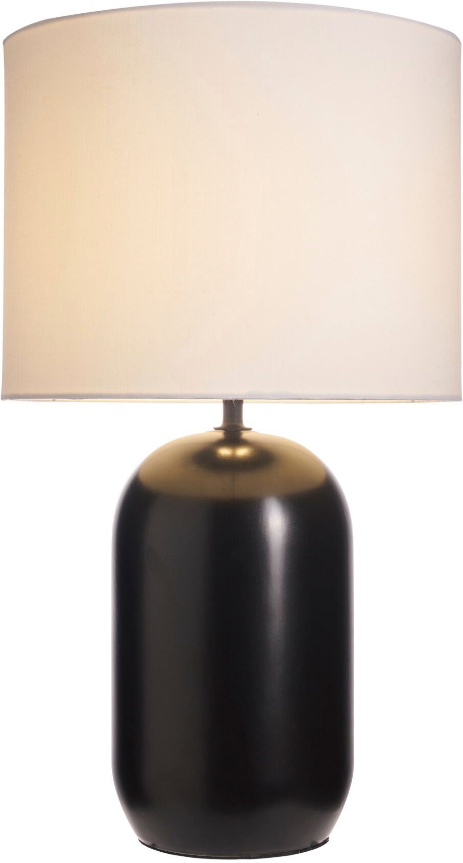 Pauleen Tischleuchte Mystic Shine max 20W E14 Weiß/Schwarz 230V Stoff/Keramik, Ein-/Ausschalter, ohne Leuchtmittel, IP20