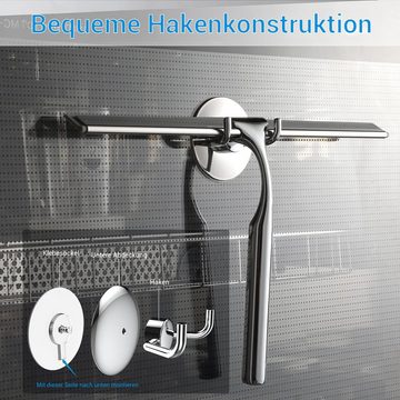 GlobaLink Duschabzieher aus Edelstahl, Silber Fensterabzieher 25,5cm, (1-St), mit starke mentaller Haken