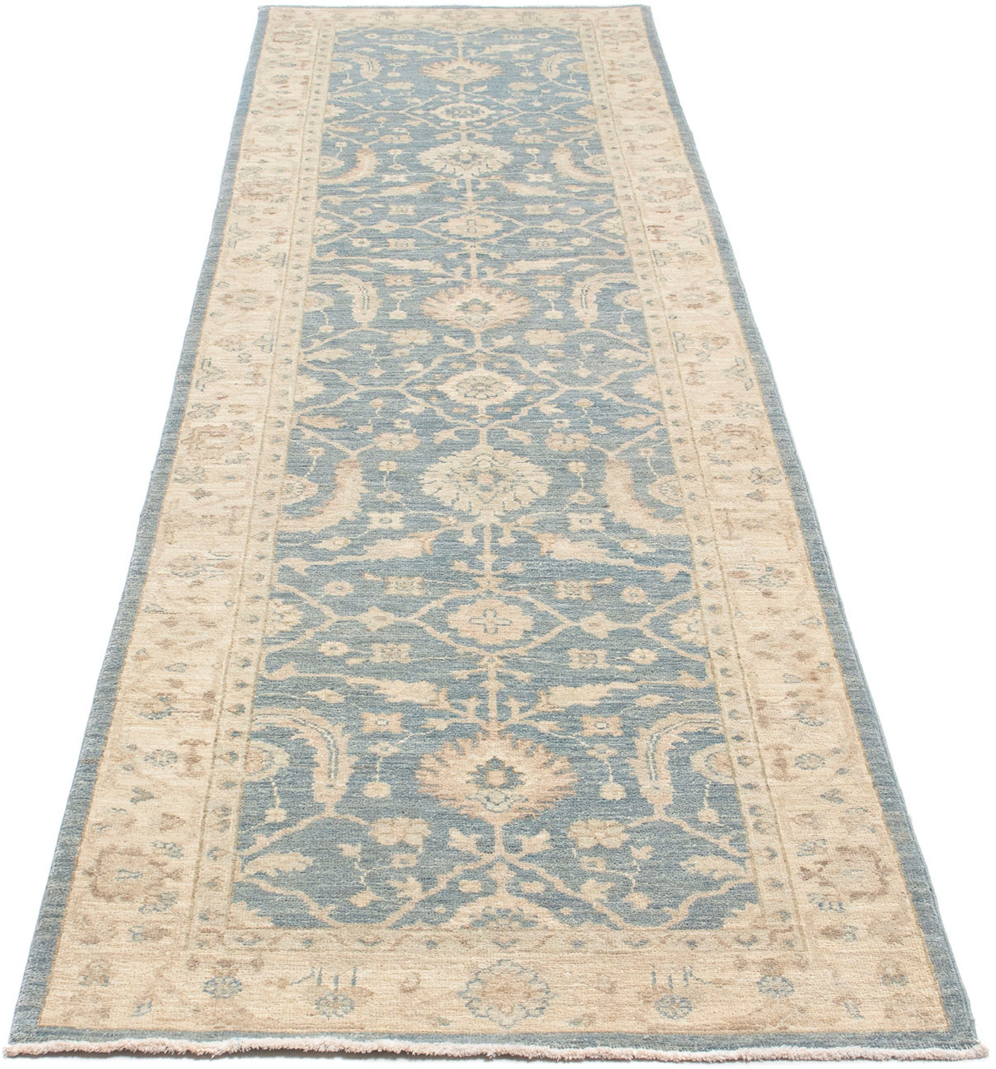 Orientteppich Ziegler - 296 x 82 cm - hellblau, morgenland, rechteckig, Höhe: 6 mm, Wohnzimmer, Handgeknüpft, Einzelstück mit Zertifikat | Kurzflor-Teppiche