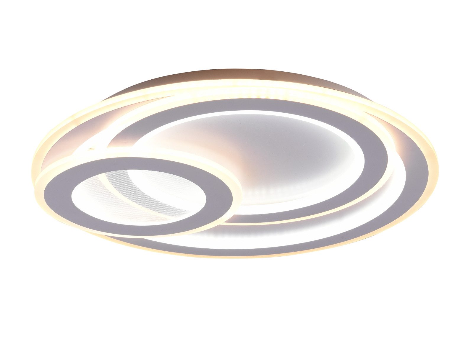 TRIO Leuchten LED Deckenleuchte leuchtstark mit 9.000 Lumen Ø 51cm, Dimmfunktion, LED fest integriert, Warmweiß, Neutralweiß, Tageslichtweiß, Große Tageslicht-Lampe flach mit Fernbedienung & Nachtlicht