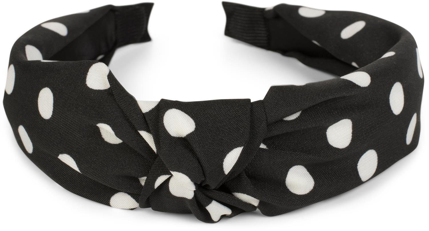 styleBREAKER Haarband, 1-tlg., Haarreif gepunktet mit Knoten Rockabilly