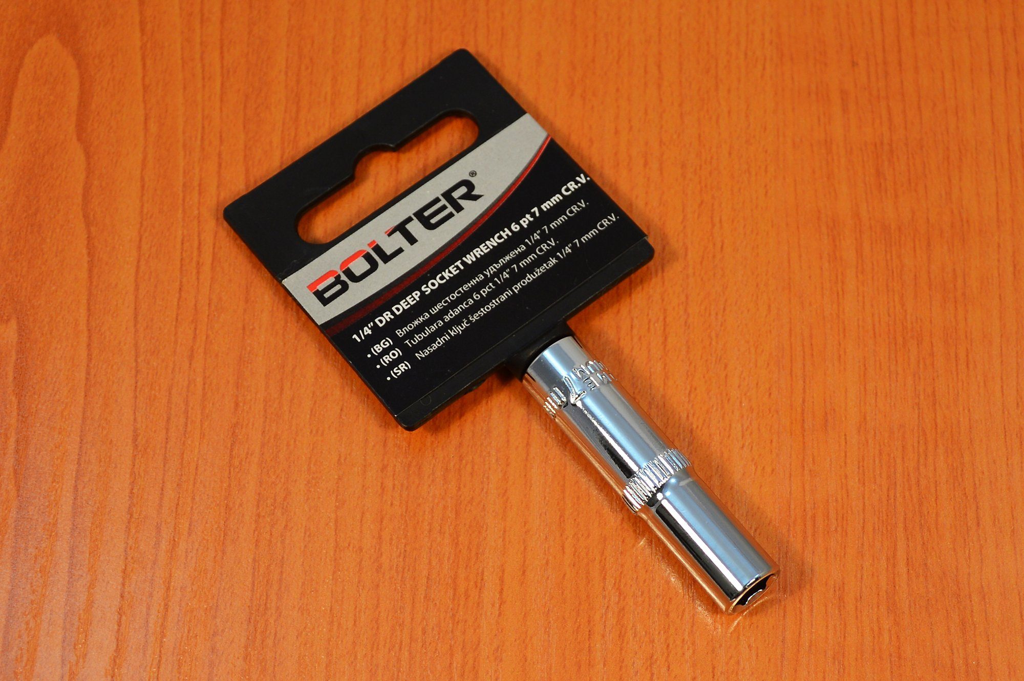 Bolter Steckschlüssel Stecknuss Steckschlüssel Einsätze tief Nüsse lang Nuss 6 kant - 1/4"