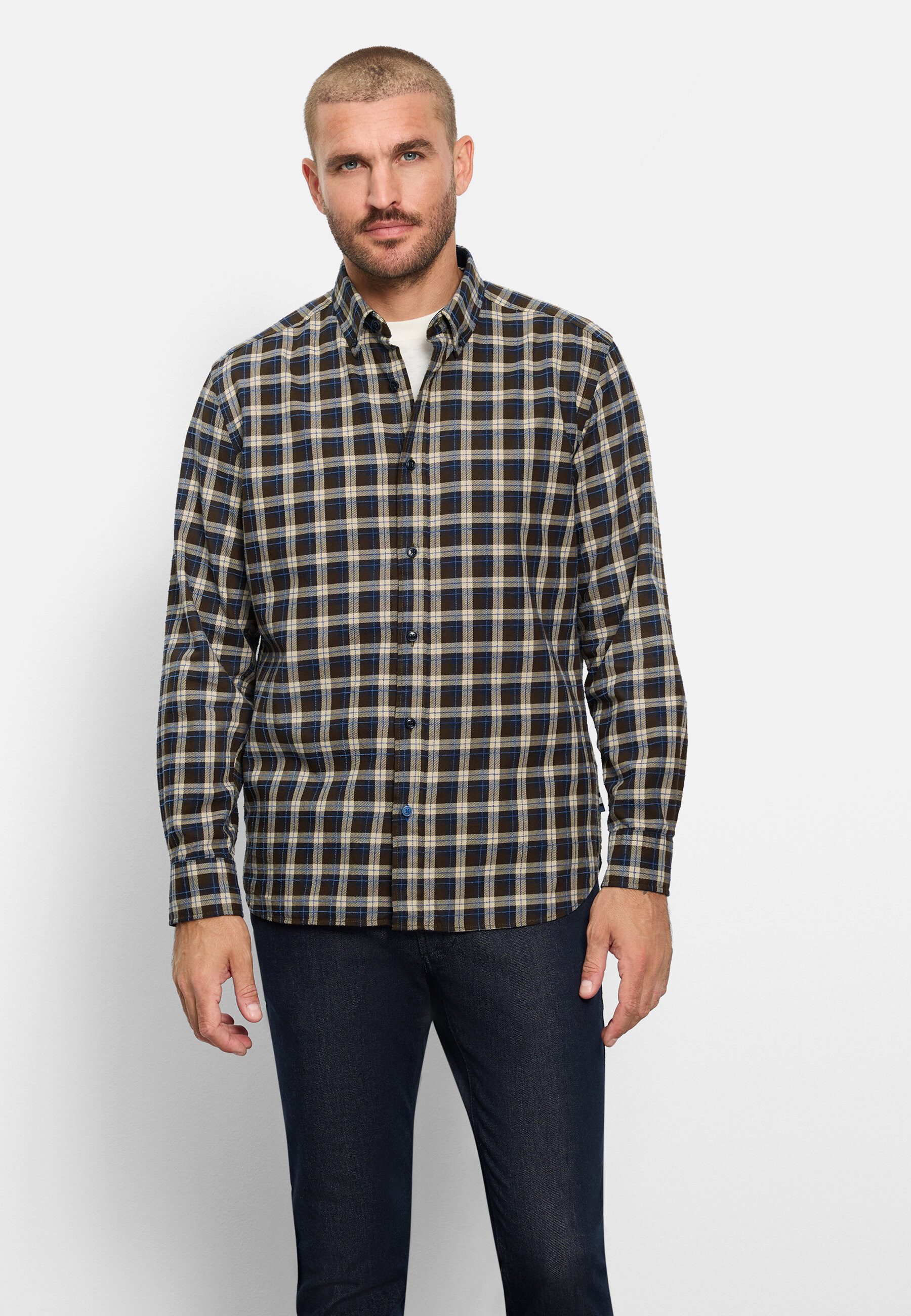 OLYMP Langarmhemd OLYMP Casual, Regular Fit, Button-down