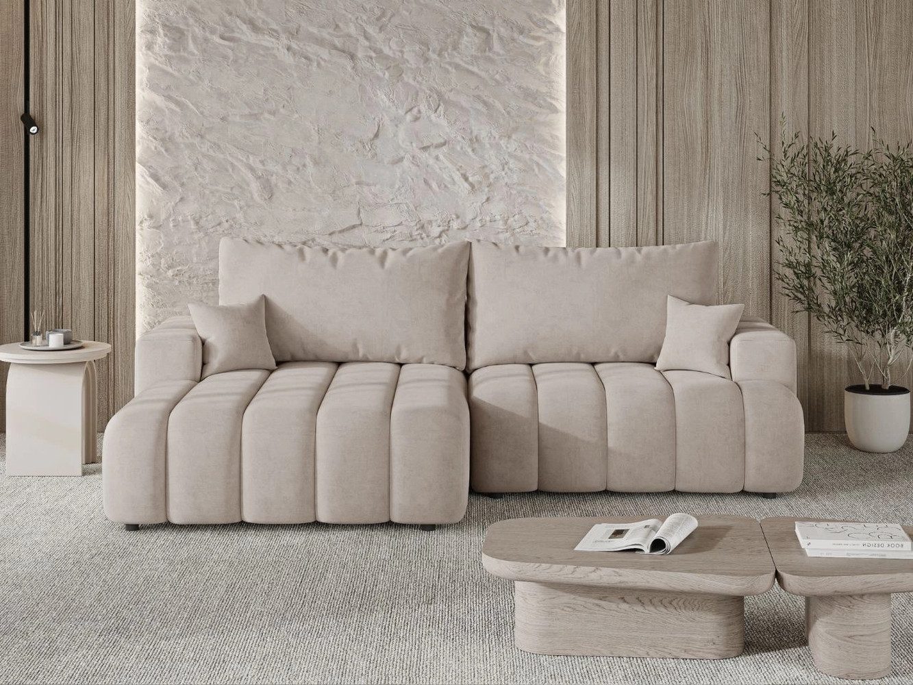 GrainGold Ecksofa mit Schlaffunktion und Bettkasten CALEO L - 270x170 cm, B günstig online kaufen