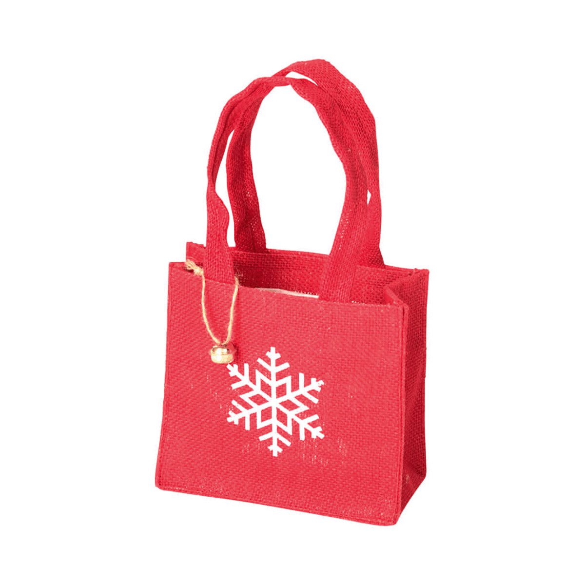 Abendtasche Weichnachtstäschchen Schneeflocke, rot.