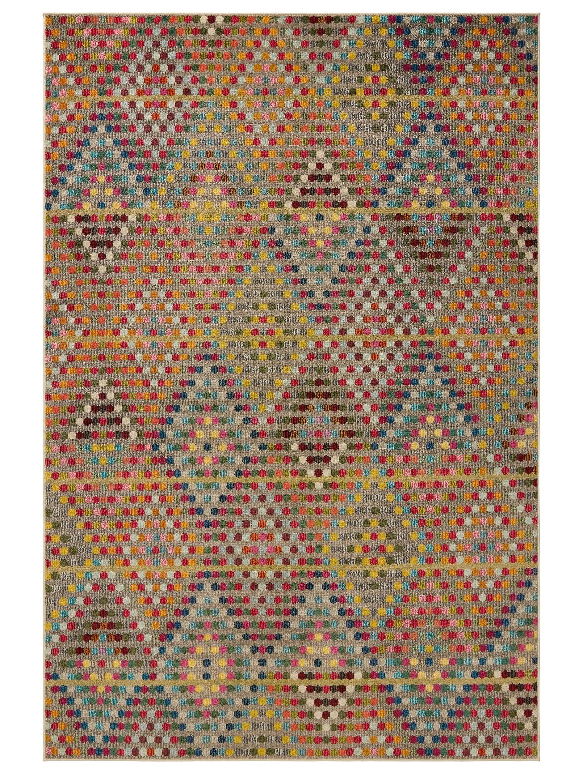 benuta Teppich Casa, rechteckig, Höhe: 11 mm, Teppich Wohnzimmer, Esszimmer, Schlafzimmer, Flur, Farbenfroh, Retro