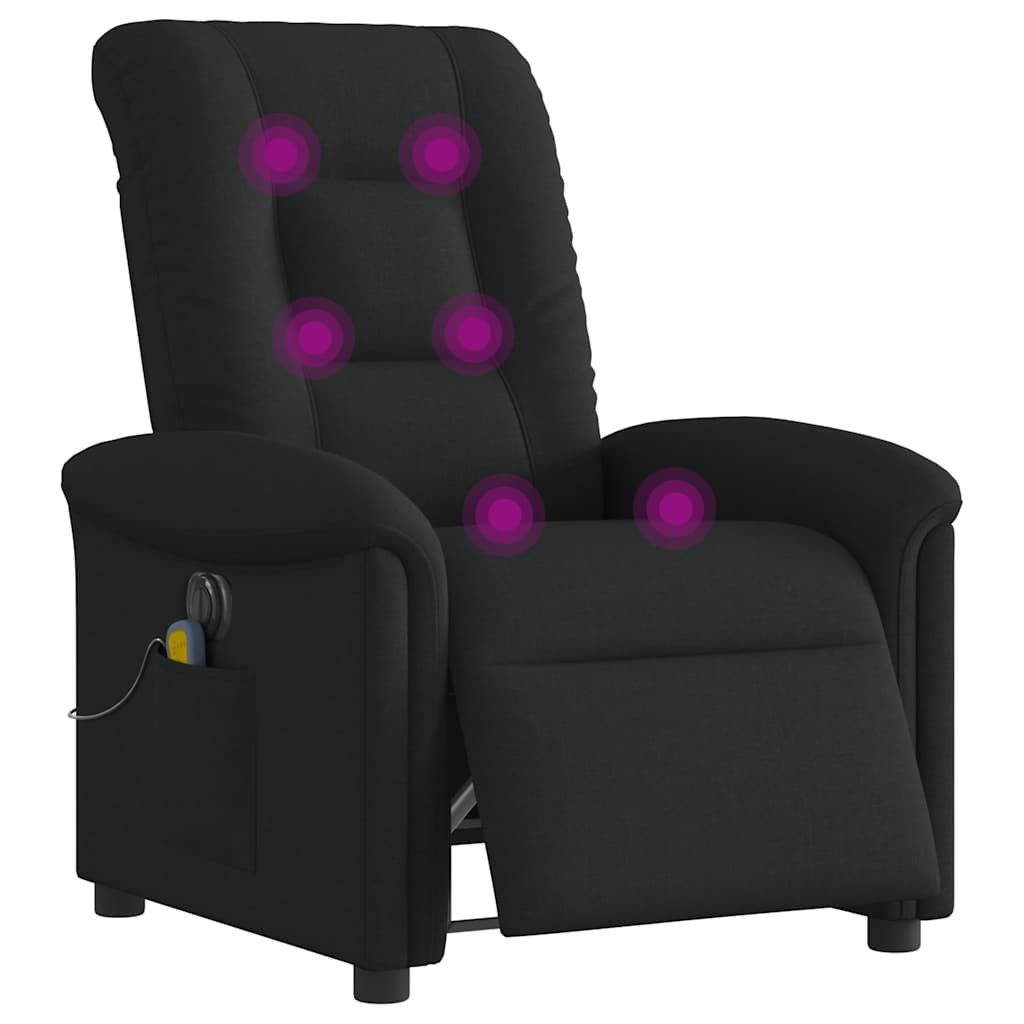 vidaXL Sessel Massagesessel Elektrisch Schwarz Stoff günstig online kaufen