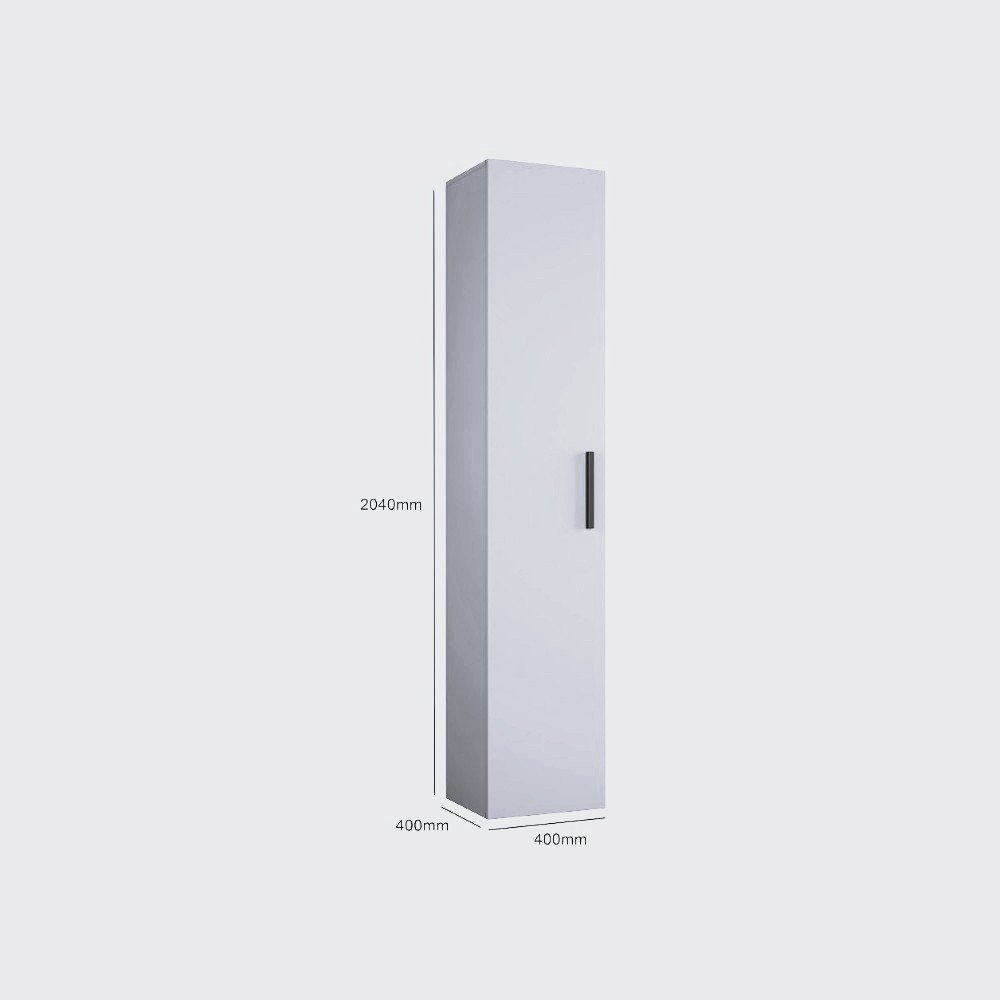 Masseno Garderobenschrank MODULO 80 x 204 cm Flurmöbel mit 1 Türen Dunkelbraun