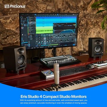Presonus Eris Studio 4 Monitor-Boxen PC-Lautsprecher (1 Paar, 100 W, mit Boxen-Füße)