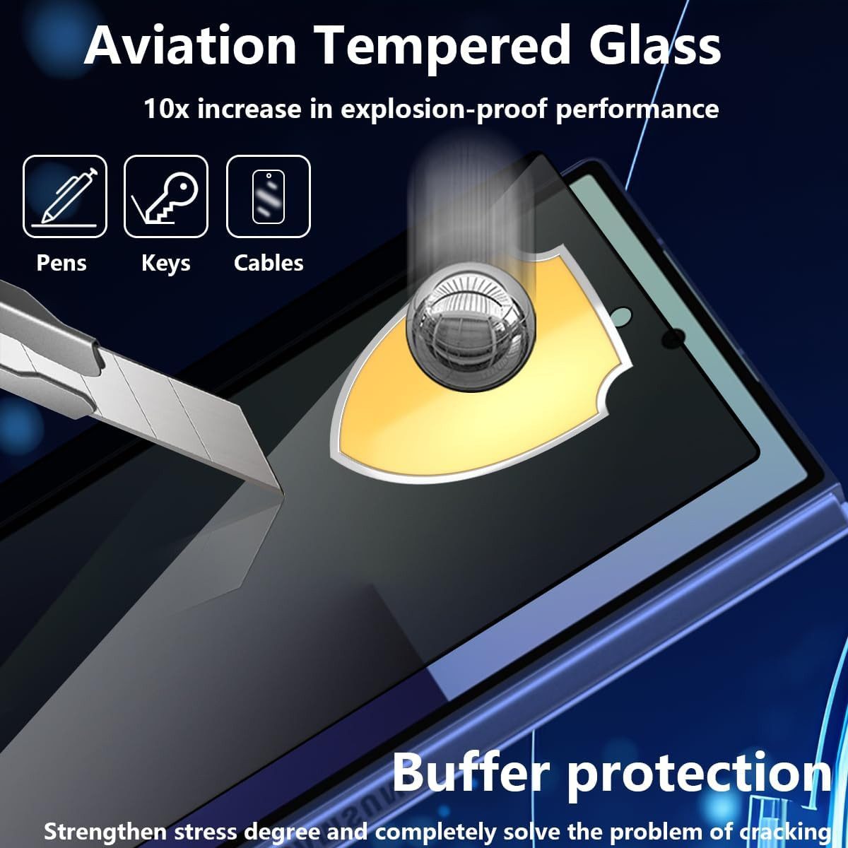 MSM Displayschutzglas 2X Schutzglas für Samsung Galaxy Z Fold 7 5G Anty-Spy Blickschutz