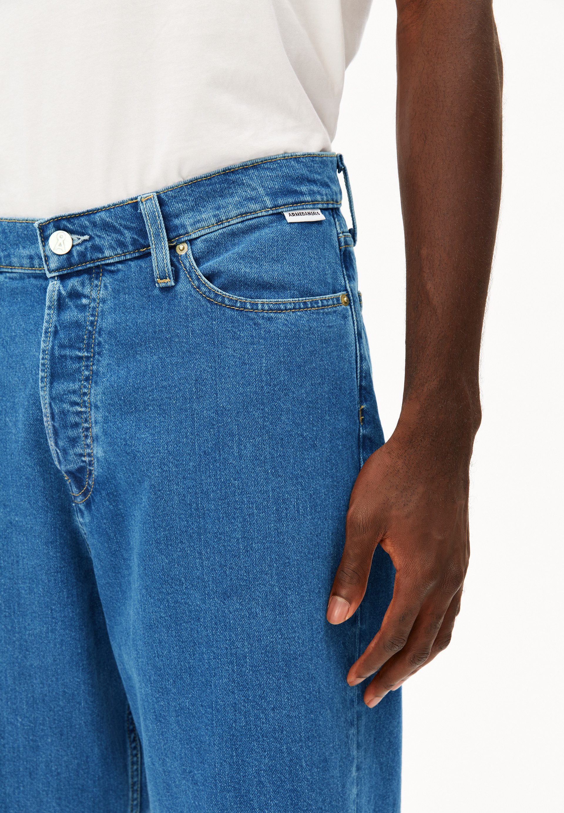 Armedangels Bootcut-Jeans JAAMEO Baggy Jeans recycelte Baumwolle (Non-Stretch, Baggy Fit) Mid waist