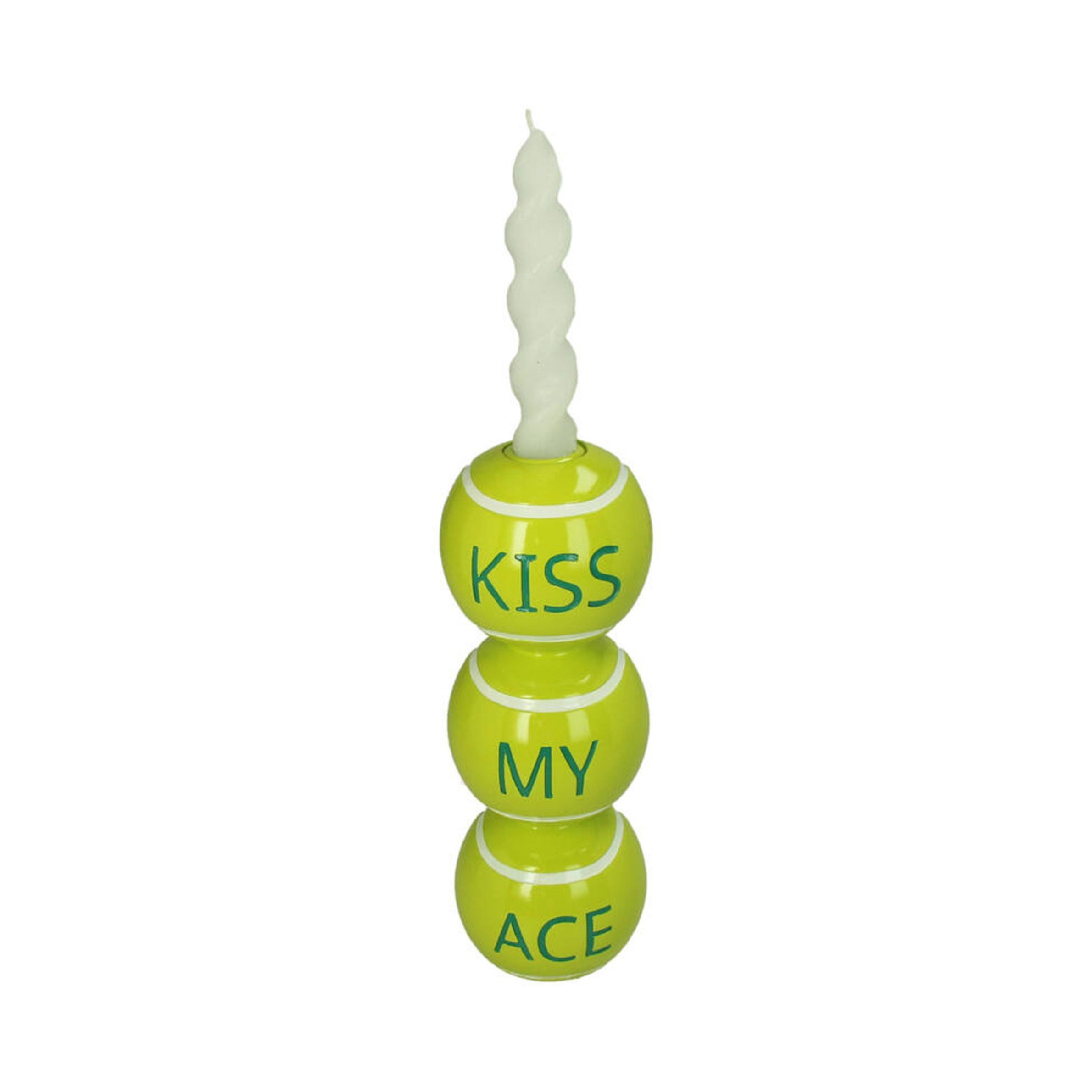 Kersten BV Kerzenständer Kerzenständer KISS MY ACE gelb, 8x23 cm