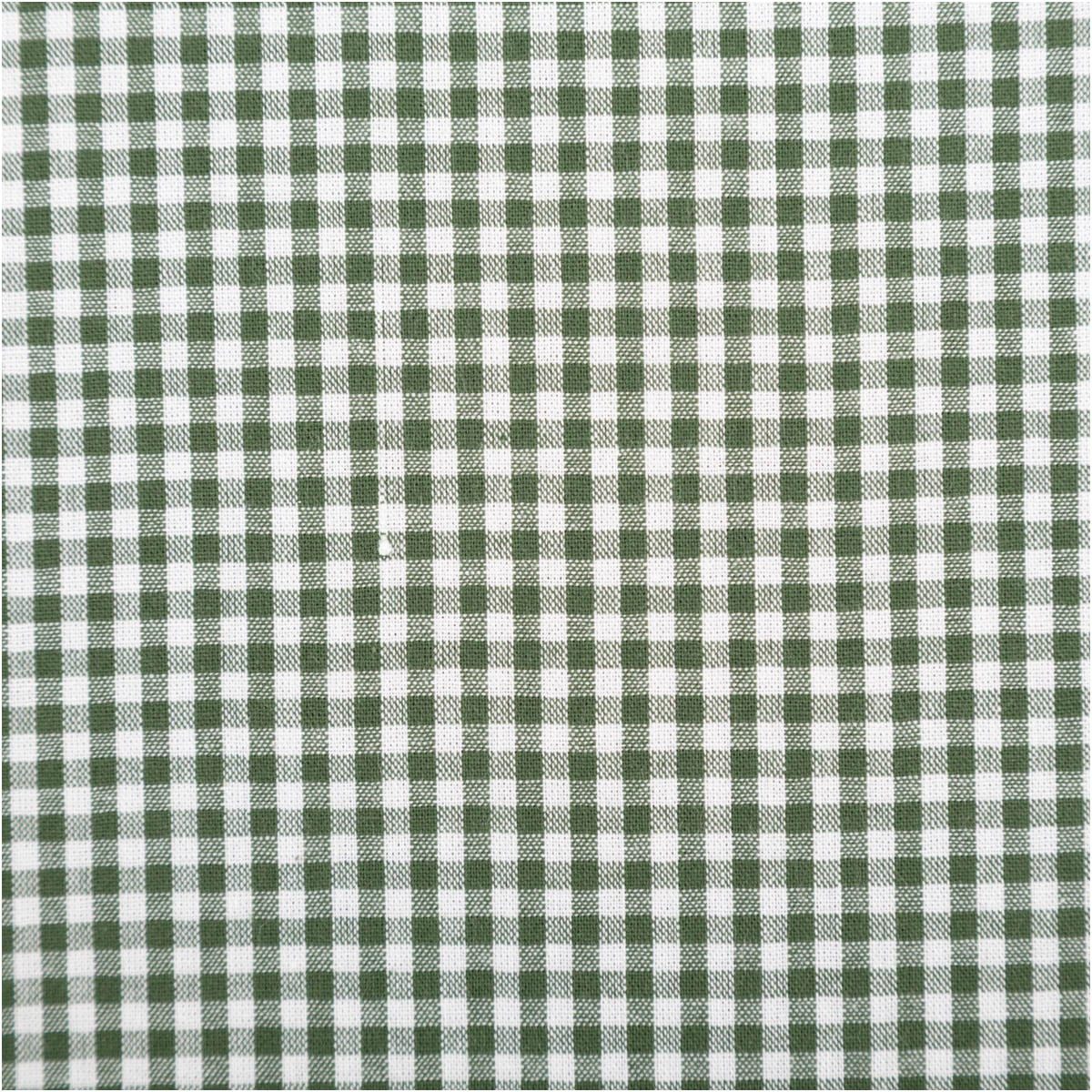 SCHÖNER LEBEN. Stoff Popeline Meterware Karos dunkelgrün weiß 2,7 mm 144 cm, allergikergeeignet