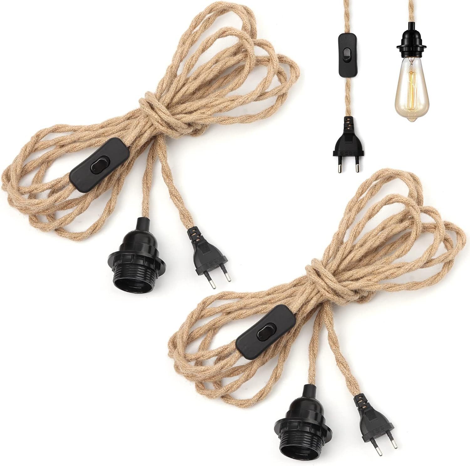 BlingBin Pendelleuchte Vintage Lampenkabel mit 4,5/8.8M günstig online kaufen