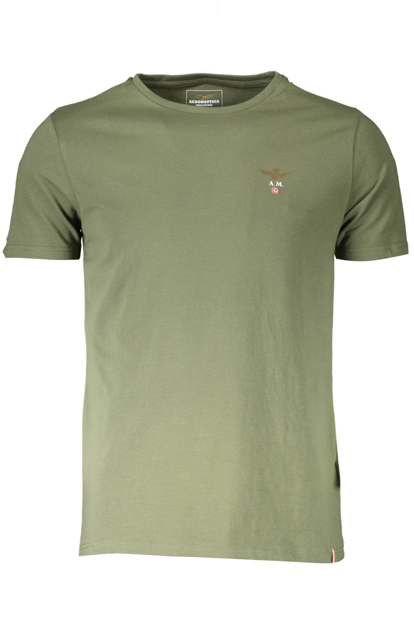 Aeronautica Militare T-Shirt Erweiterbares Herren-T-Shirt in Grün mit Logo –