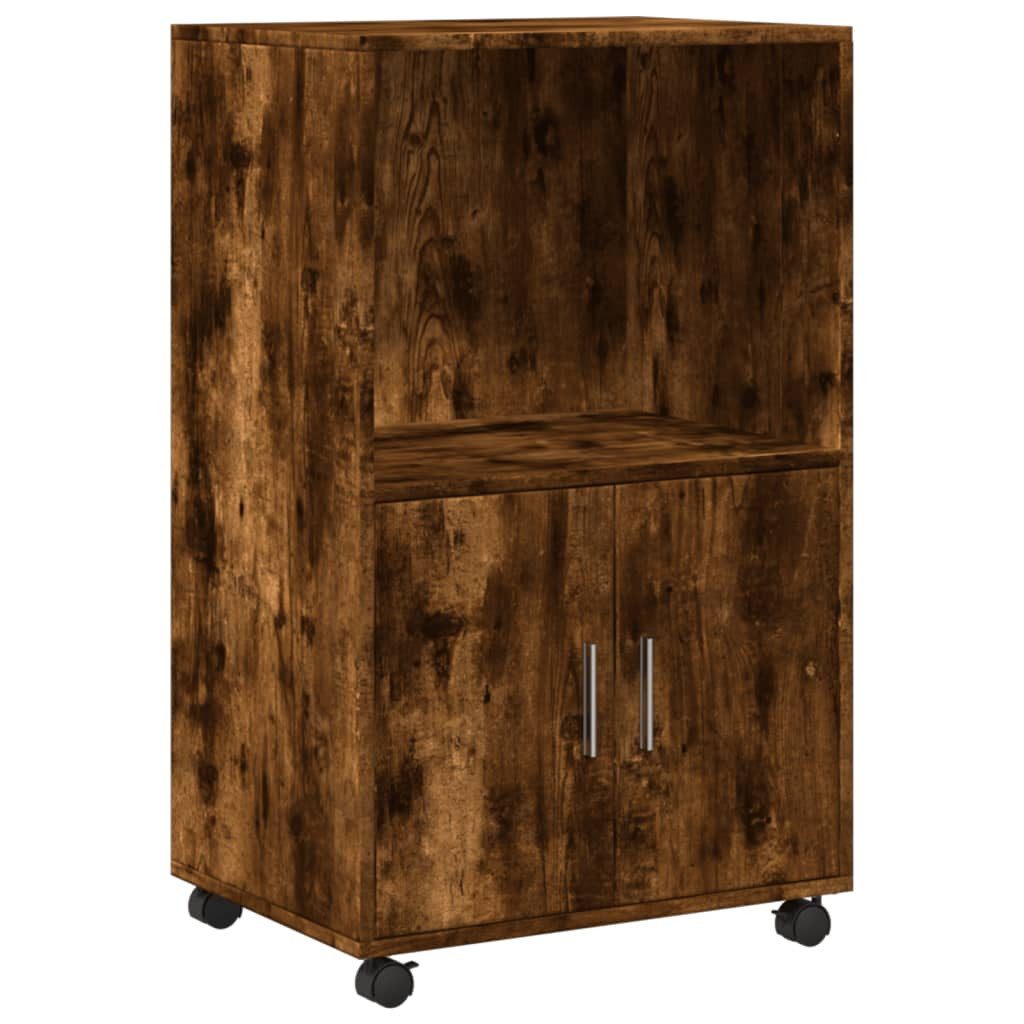 vidaXL Sideboard Rollschrank Räuchereiche 55x40x91 cm günstig online kaufen