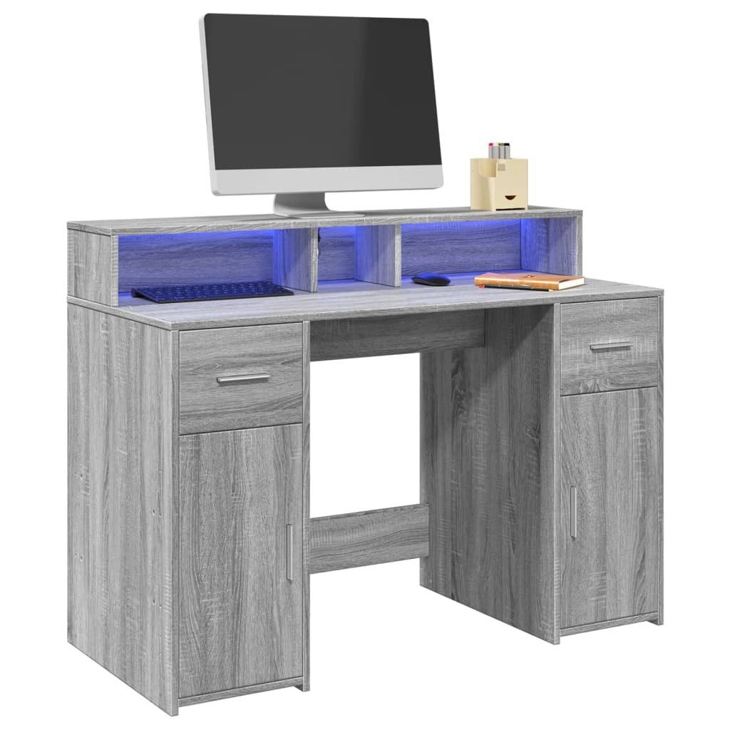 vidaXL Schreibtisch 120 x 55 x 91 cm LED Schreibtisch Bürotisch Arbeitstisch Gamingtisch G
