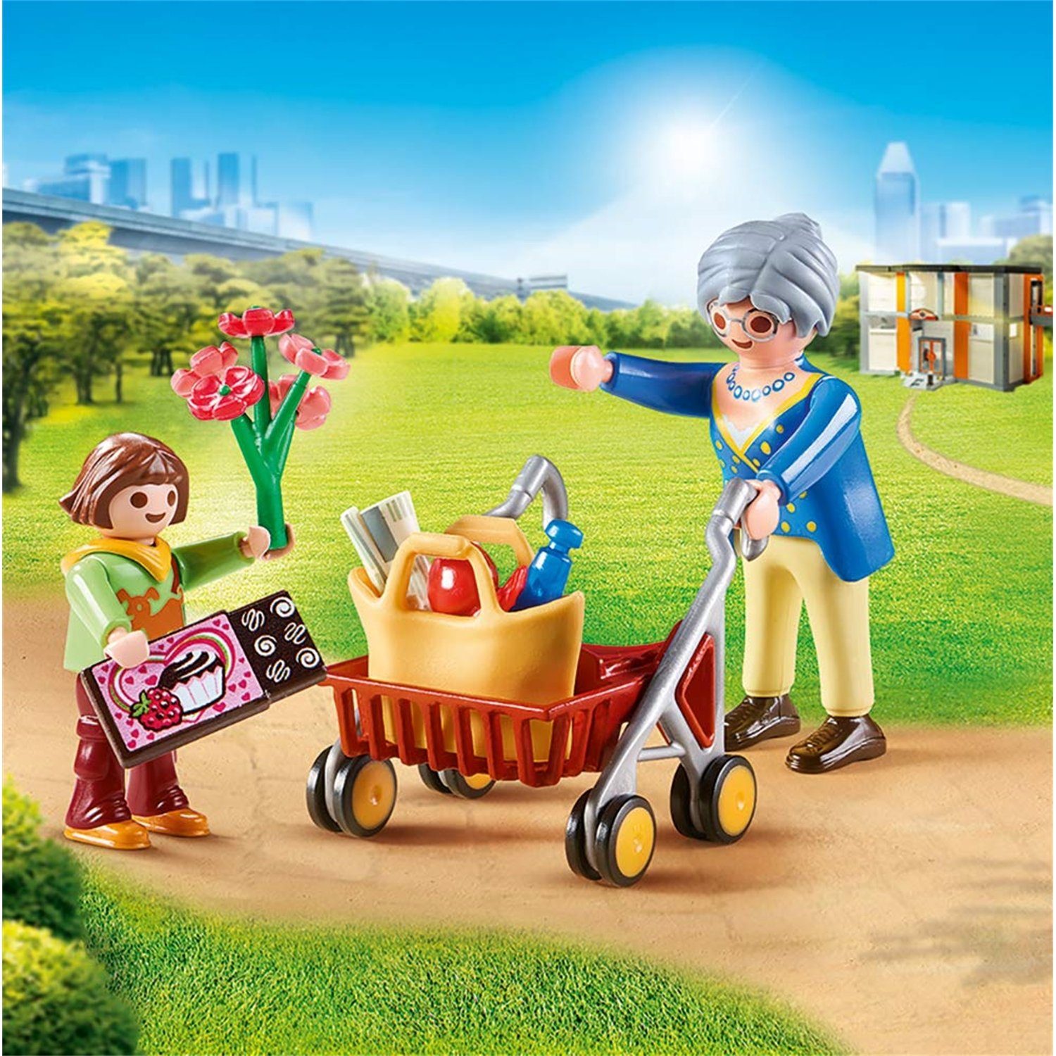 Playmobil® 70194 City Life Oma mit Rollator Konstruktions-Spielset günstig online kaufen