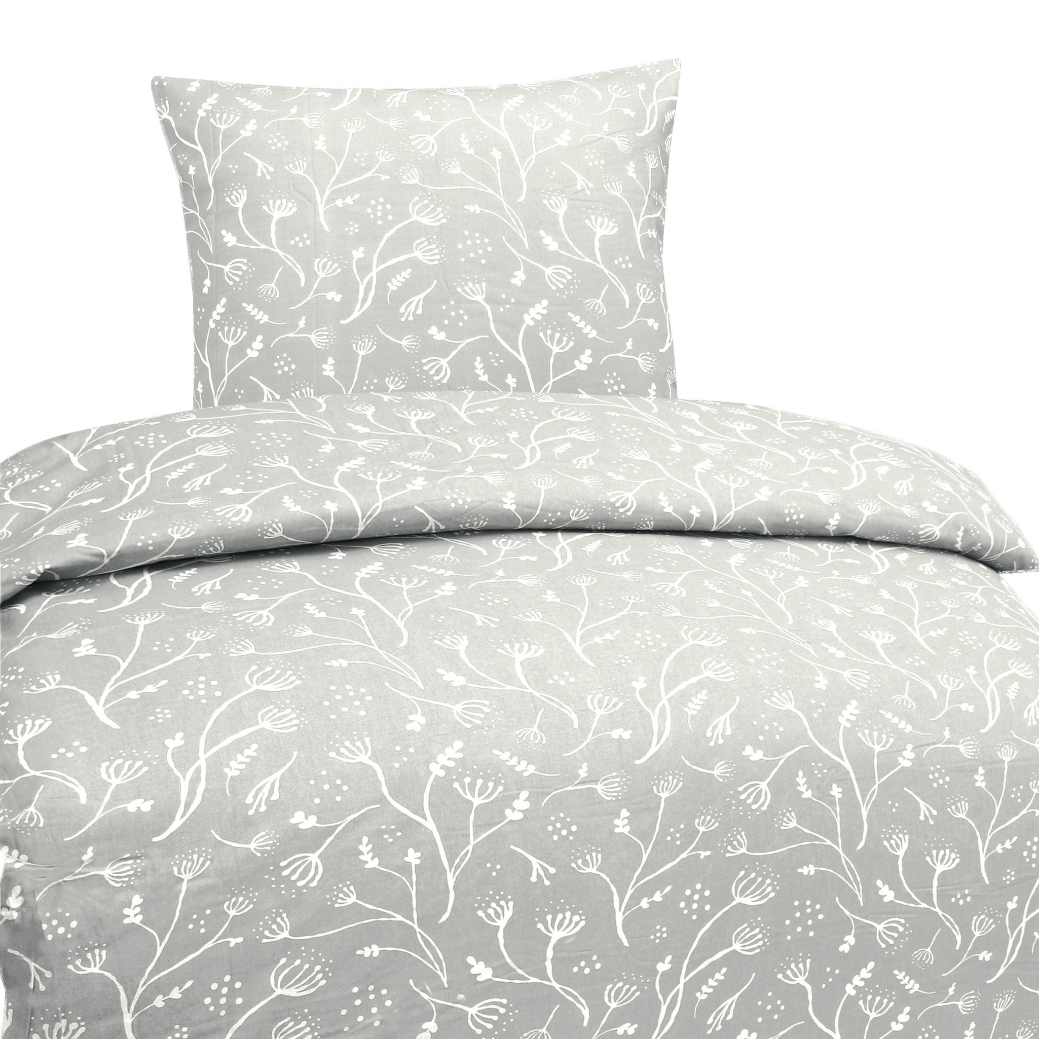 JACK Bettwäsche 135x200cm Botanica in Rot Grün Grau, Renforcé, 2 teilig, Pf günstig online kaufen