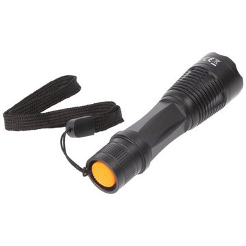 Arcas LED Taschenlampe 1 Watt LED Taschenlampe schwarz inklusive Alkaline Batterie