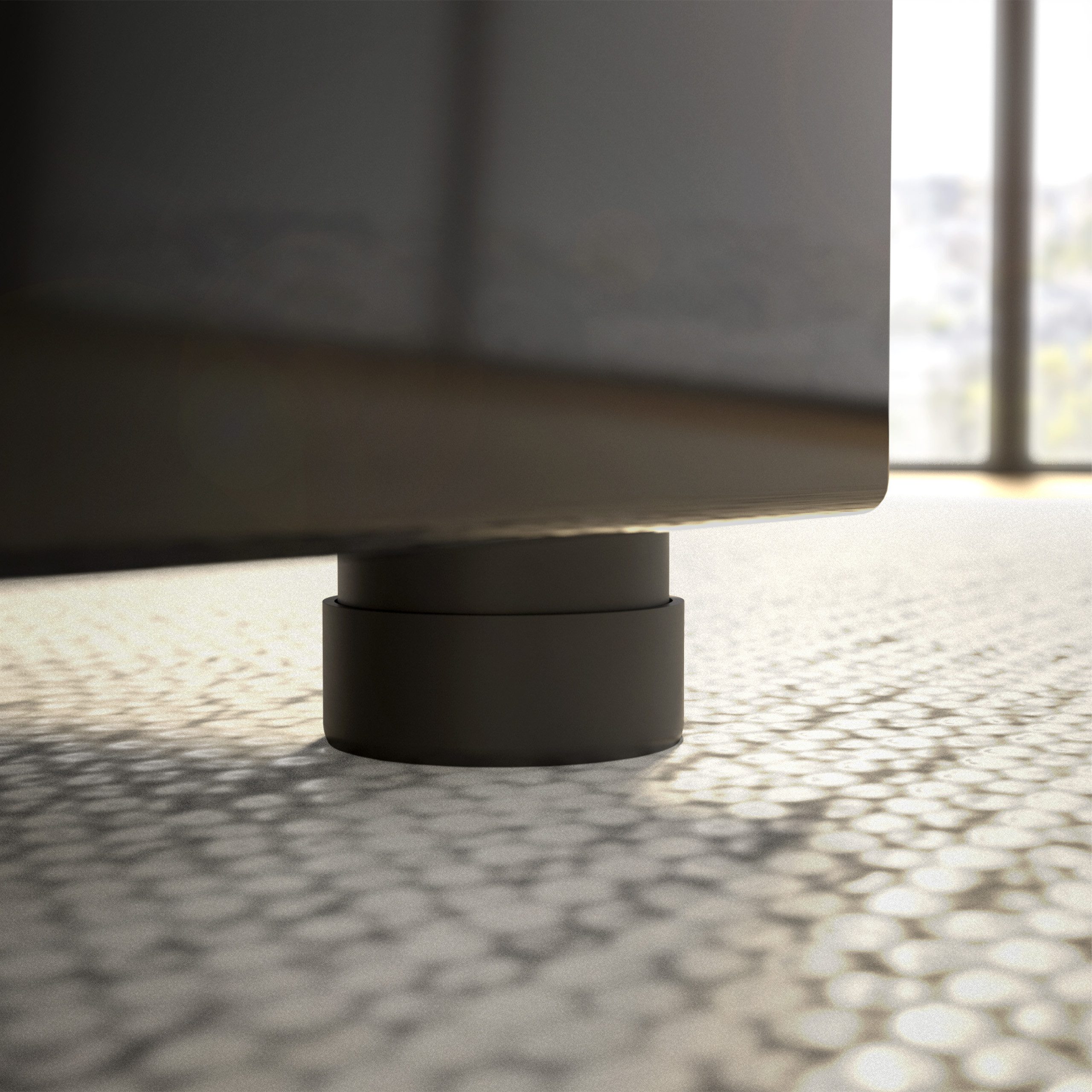 SO-TECH® Möbelfuß GOLF Sofafuss mit Bodengleitern - höhenverstellbar, (4-St), 4 Stück im Set - schwarz - zum Kleben oder Anschrauben