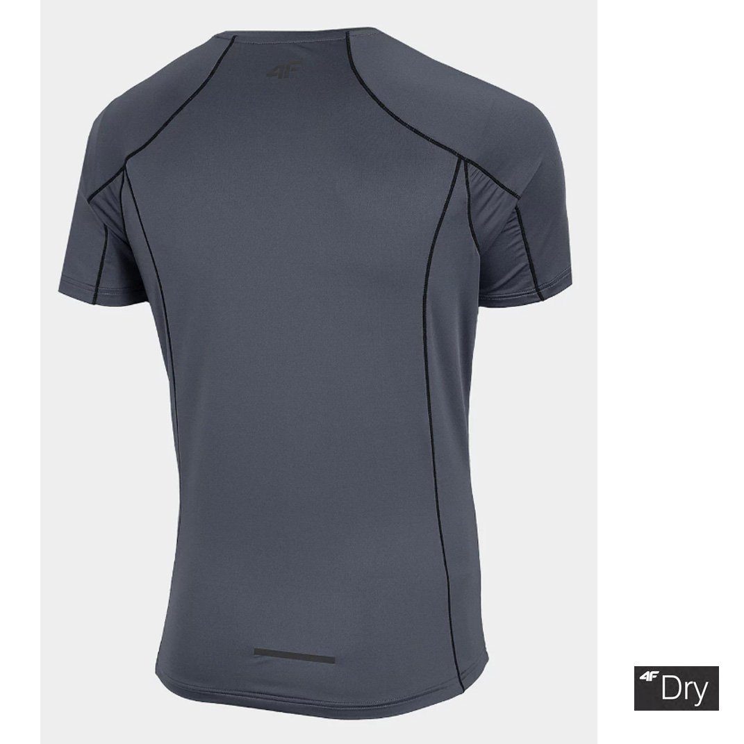 Laufshirt grau funktionelles Sportshirt 4F Herren T-Shirt 4Fdry T-Shirt -