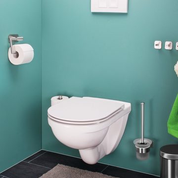bremermann Toilettenpapierhalter Bad-Serie PIAZZA TAPE Toilettenpapierhalter selbstklebend Edelstahl