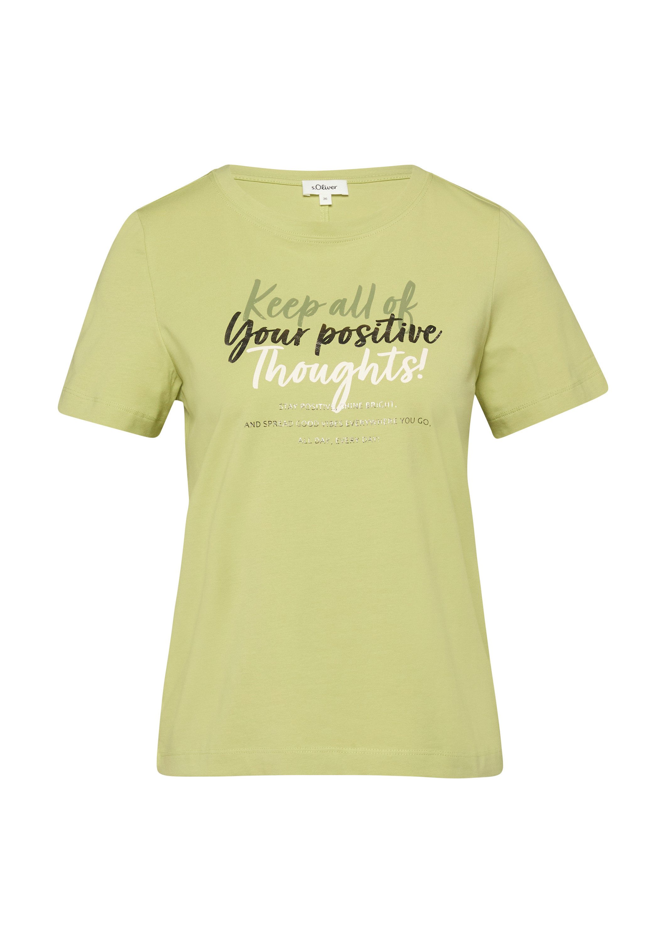 s.Oliver Kurzarmshirt T-Shirt T-Shirt aus weichem Baumwollmix mit Artwork