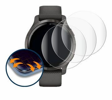 Savvies Full-Cover Schutzfolie für Garmin Venu 2S, Displayschutzfolie, 4 Stück, 3D Curved klar