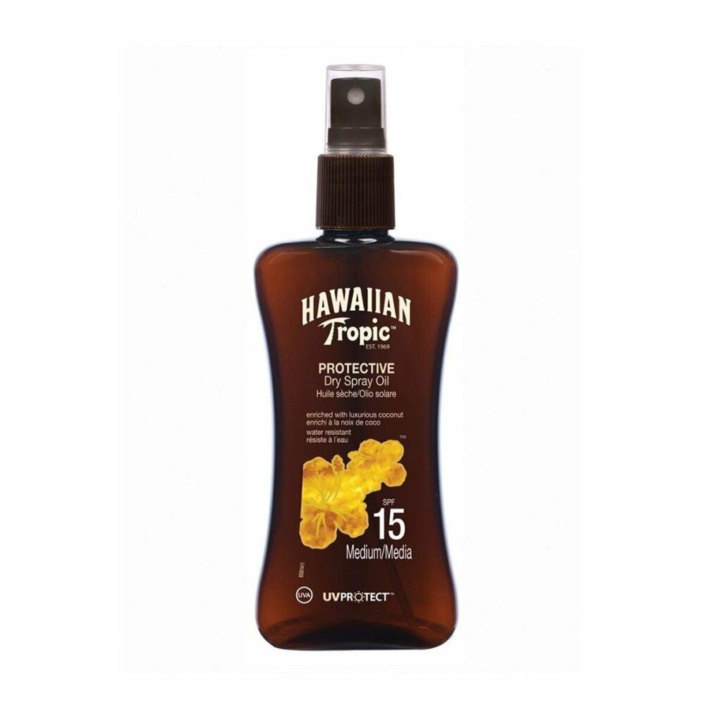 Hawaiian Tropic Sonnenschutzcreme Protective Dry Spray Oil Spf15 Medium 200ml