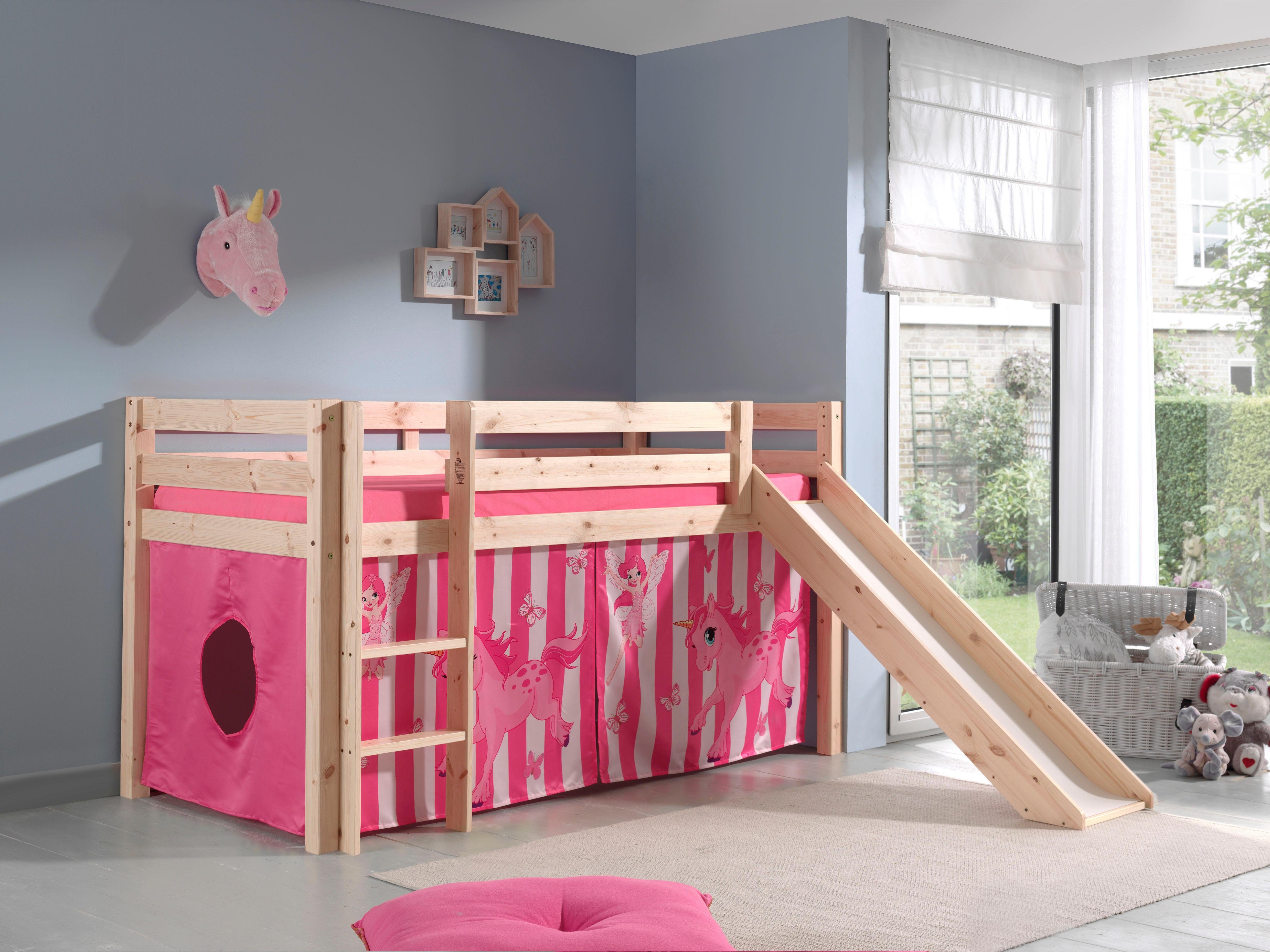 Vipack Hochbett Pino Mit Rolllattenrost Und Vorhang Set Online