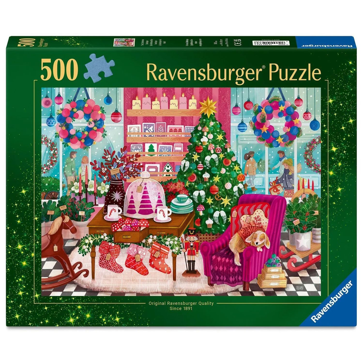 Ravensburger Puzzle Erwachsenenpuzzle 500 Teile - Die Weihnachtsboutique, 500 Puzzleteile