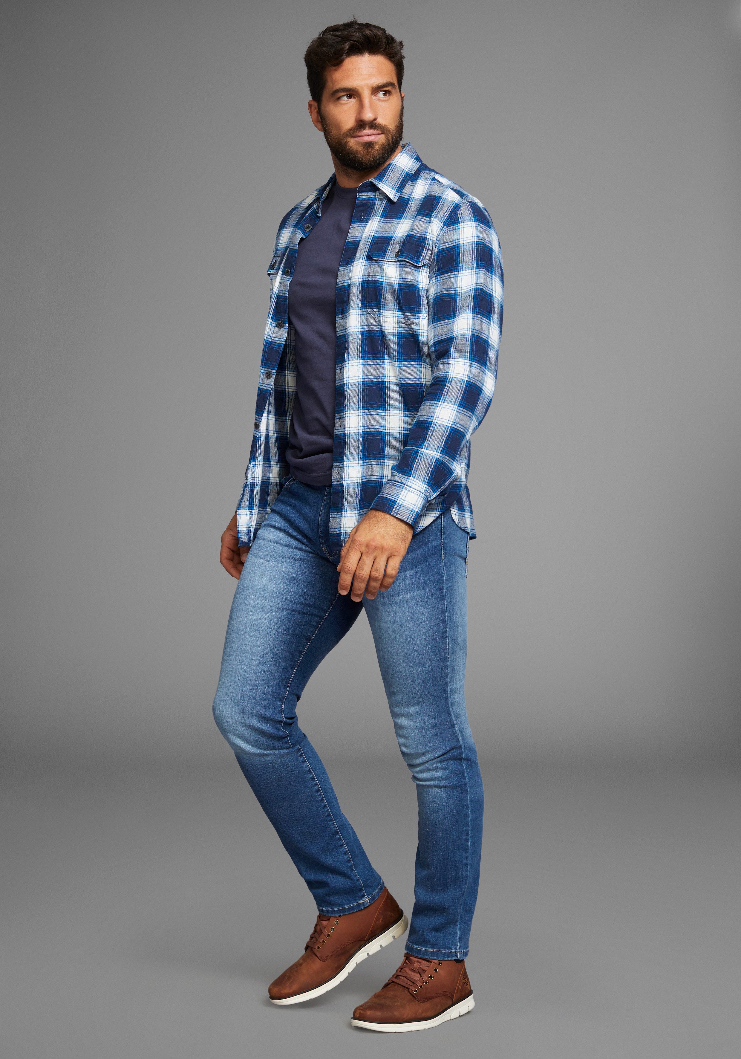 Man's World Flanellhemd mit Brusttaschen – Bild 4 von 5