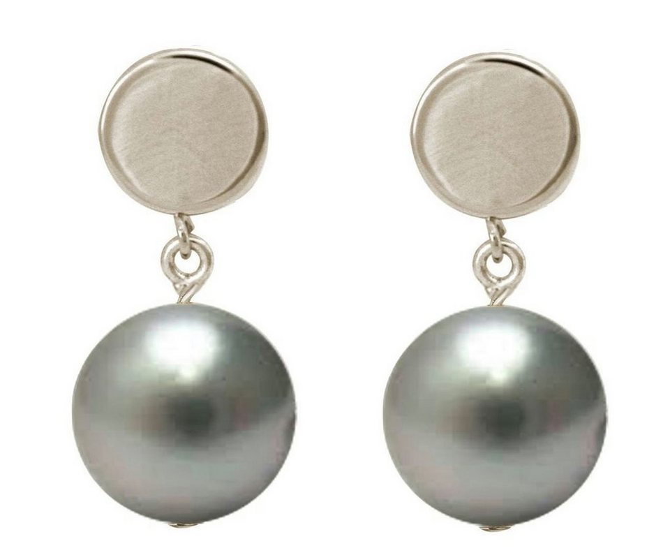 1 Paar  Perlen Ohrringe freie Farbauswahl Ohrhaken 925er Silber NEU 