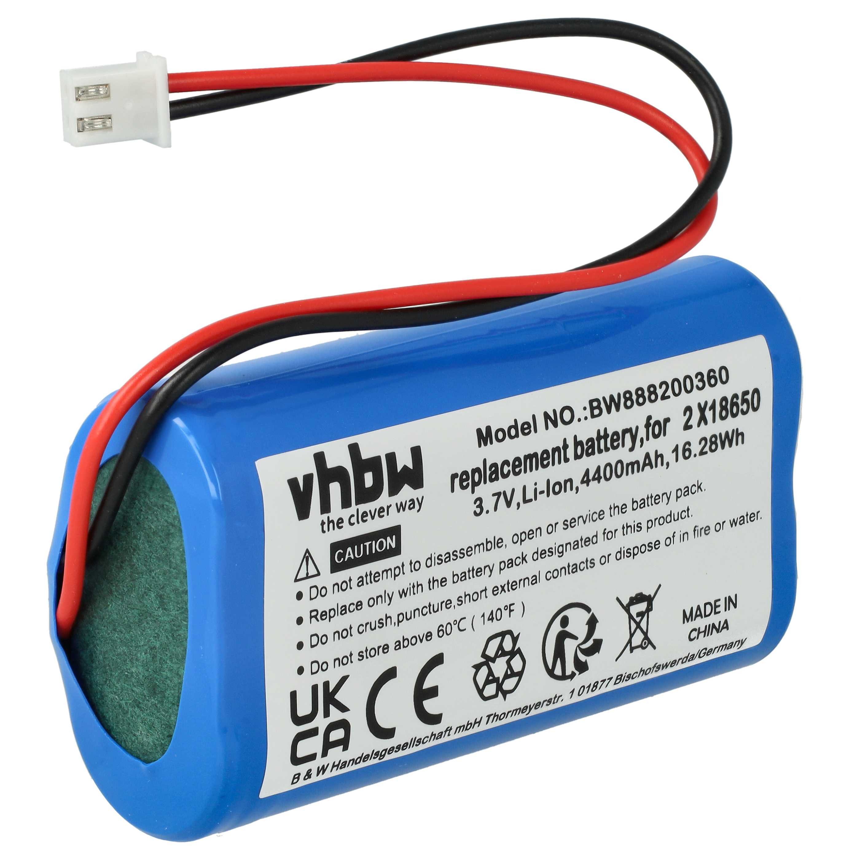 vhbw passend für Sigor Nuindie Floor, Nuindie Mini, Numotion, Nuindie Lampe Akku Akku Li-Ion 4400 mAh (3,7 V, 1 St), Leistungsfähiger Austausch-Akku für Ihre Indoor & Outdoor-Lampe