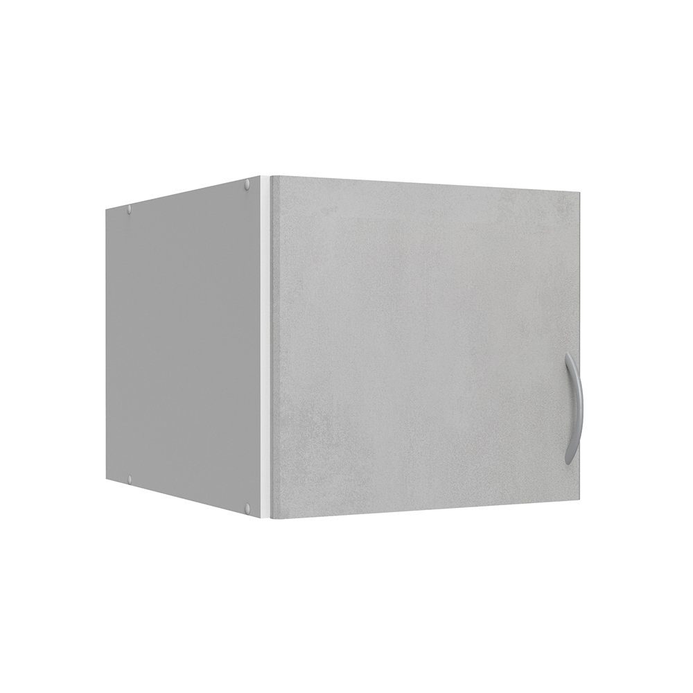 Lomadox Stauraumschrank MIAMI-43 weiß/Betonoptik, Tür rechts oder links, ca. 40/40/40 cm