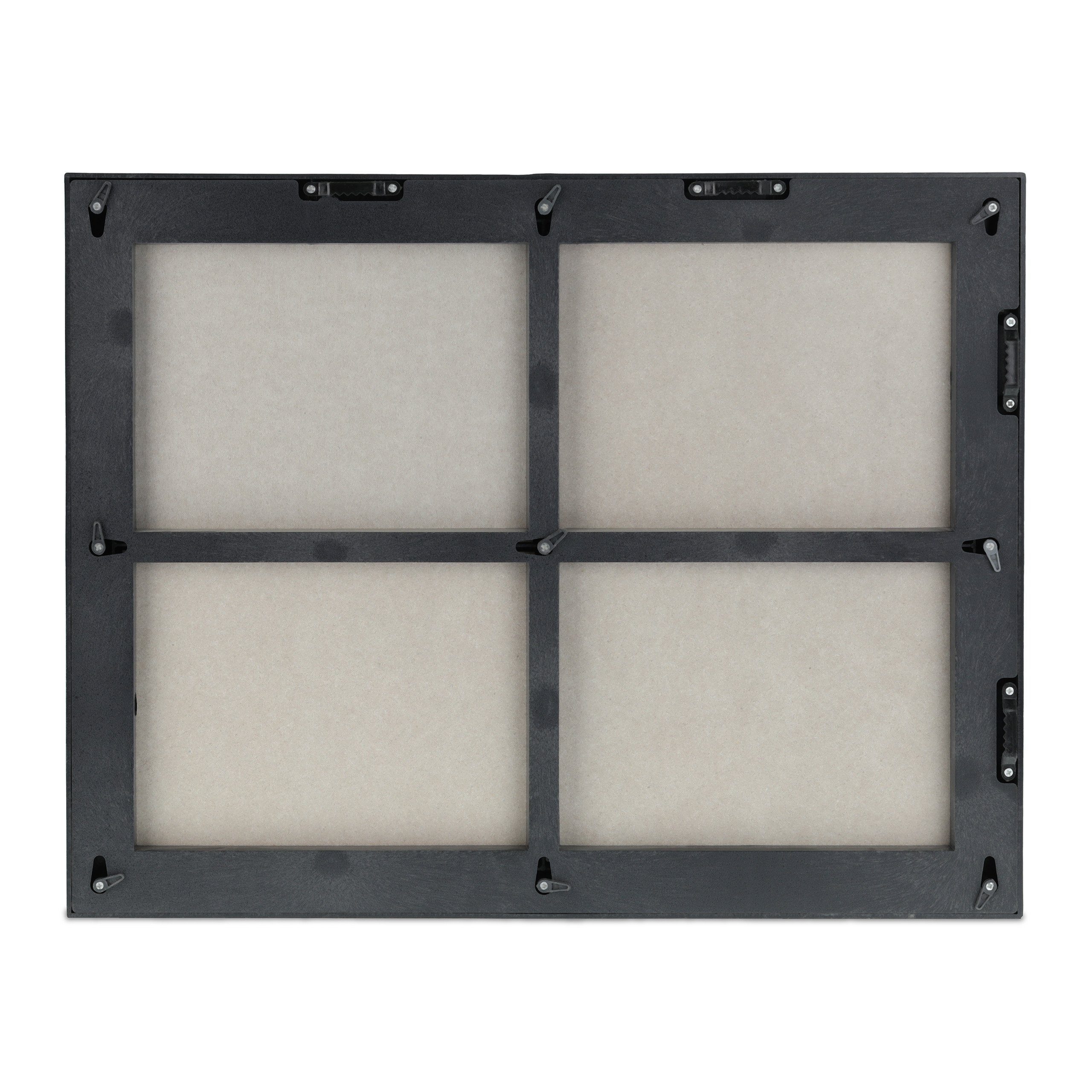 relaxdays Bilderrahmen Collage Bilderrahmen 4 Bilder Collage, schwarz