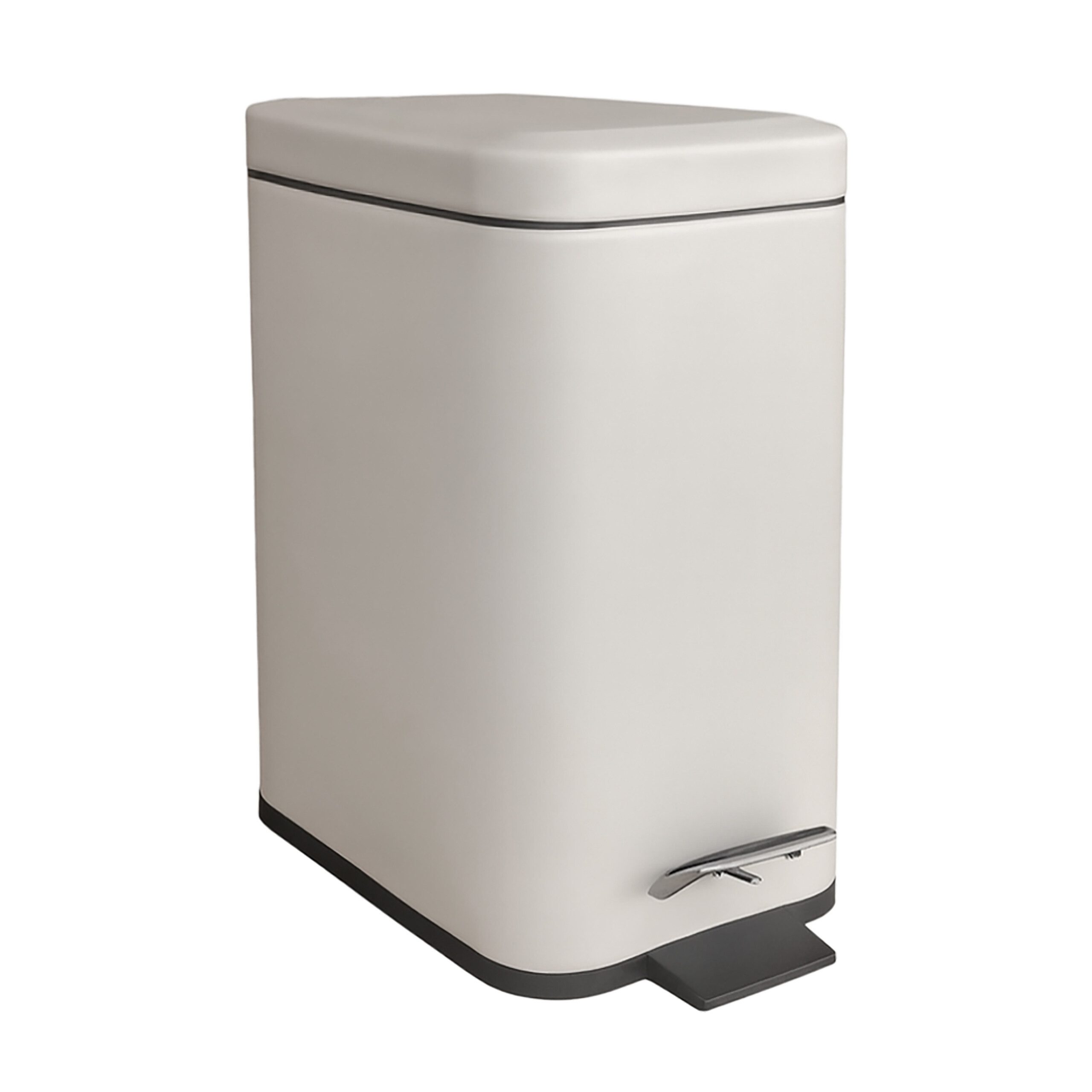 relaxdays Kosmetikeimer Bad Mülleimer 5 l Softclose, Beige