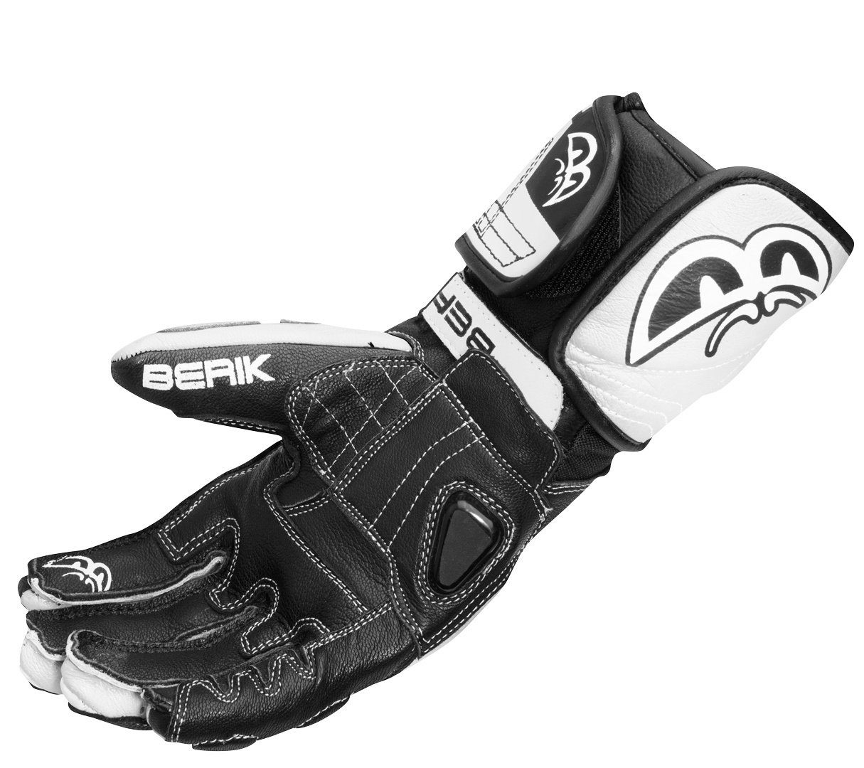 Track Motorradhandschuhe Motorradhandschuhe Berik Pro White/Black