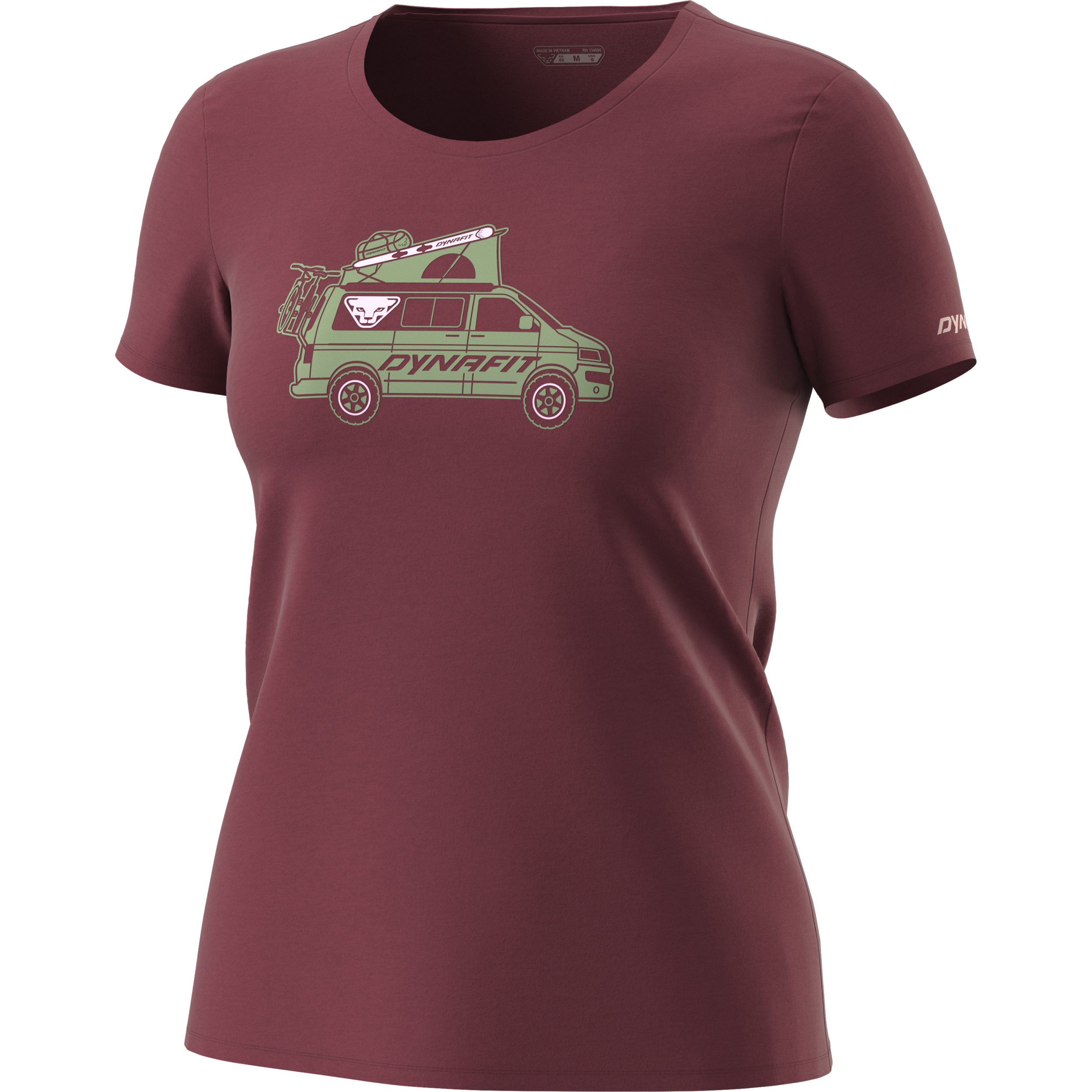 Funktionsshirt GRAPHIC CO W S/S TEE BURGUNDY/DYNAVAN