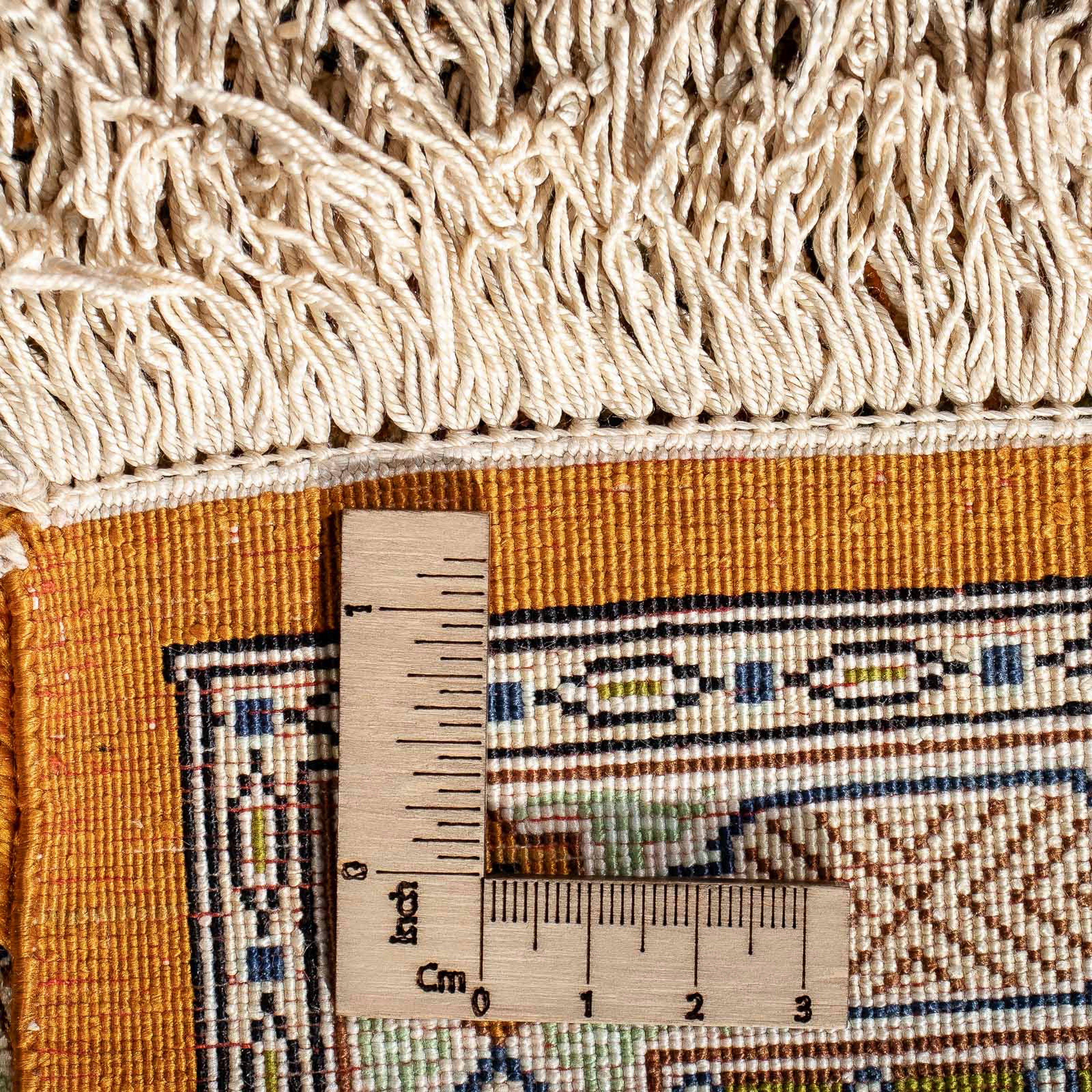 Orientteppich Perser - Ghom - Handgeknüpft, x 10 cm mit Zertifikat morgenland, 55 Höhe: 76 mehrfarbig, Einzelstück - Wohnzimmer, mm, rechteckig