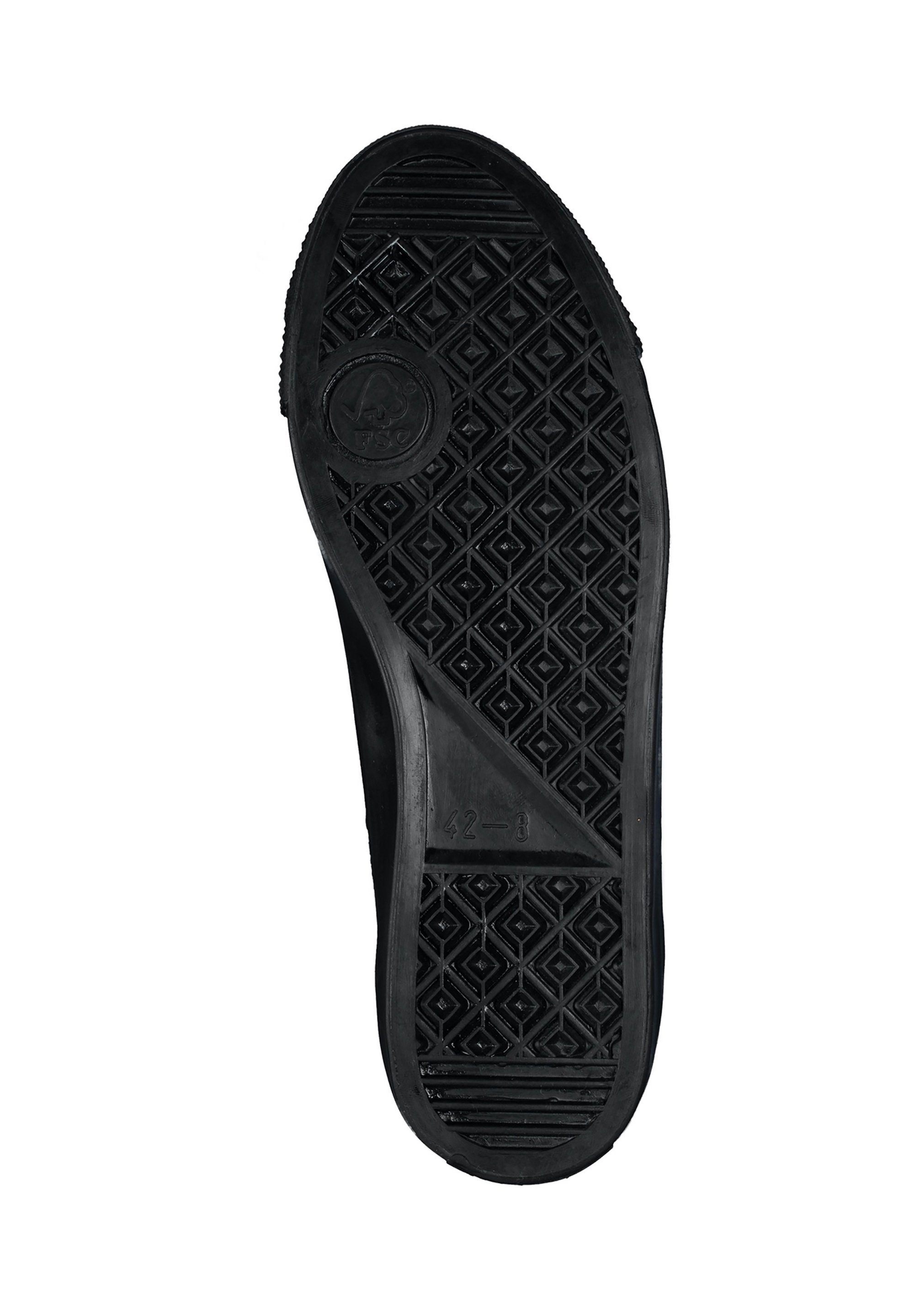 ETHLETIC Black Cap Hi jet Produkt - Fairtrade blood black Cut Sneaker true