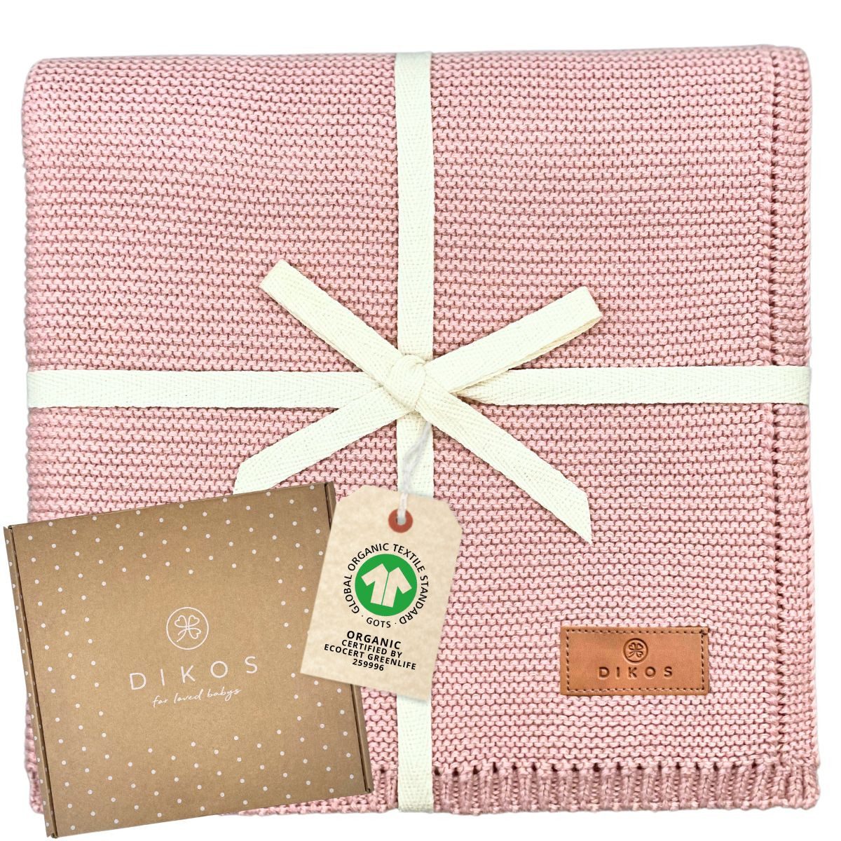 Babydecke DIKOS® Baby Decke für Neugeborene aus *100%* Bio Baumwolle, DIKOS, Kuscheldecke PREMIUM Qualität Geschenk zur Geburt, atmungsaktiv, clean