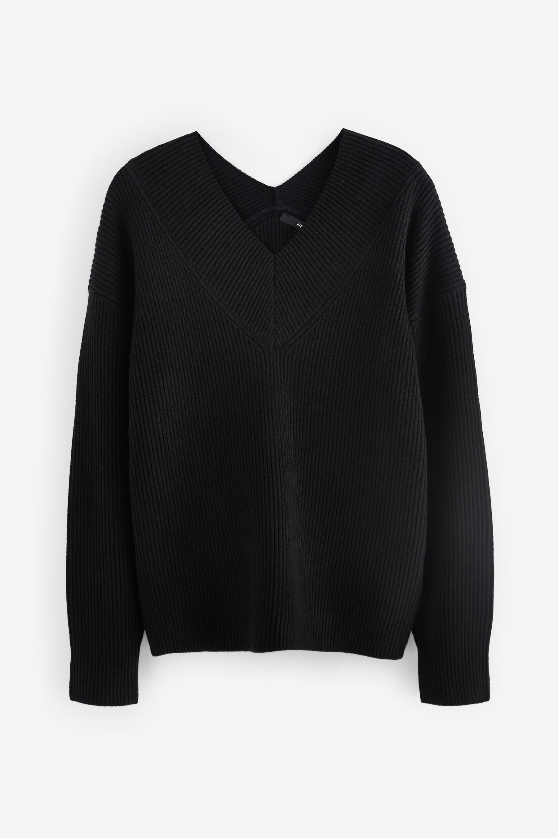 Next V-Ausschnitt-Pullover Gerippter Pullover mit V-Ausschnitt günstig online kaufen