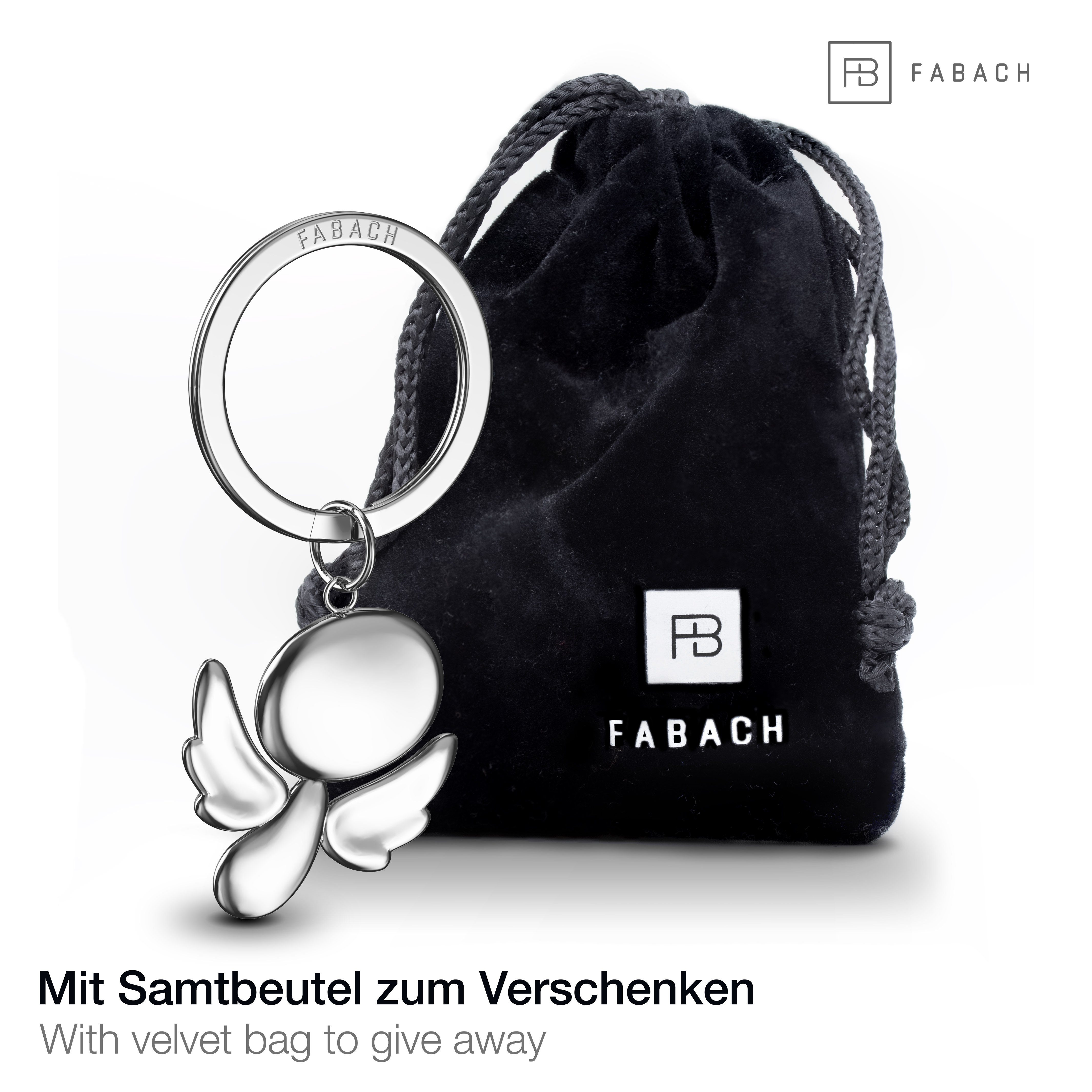 Engel Furfur Silber Schlüsselanhänger Schutzengel FABACH Glücksbringer - Geschenk - Metall Anhänger