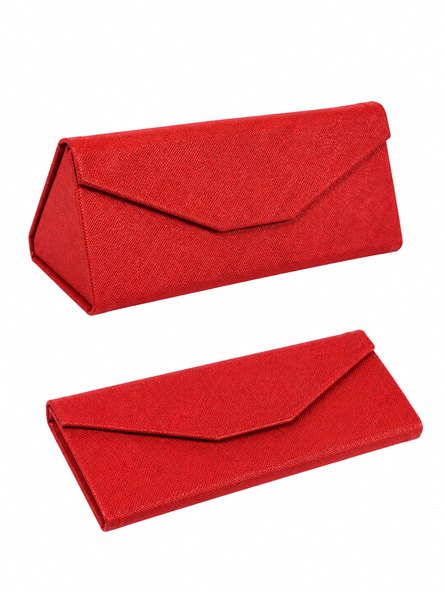 Adel Accessoires Brillenetui Faltbares Brillenetui – Elegantes Triangel-Design mit Magnetverschluss, Faltbar, platzsparend, Hartschale, Brillenschutz, Made in Italy