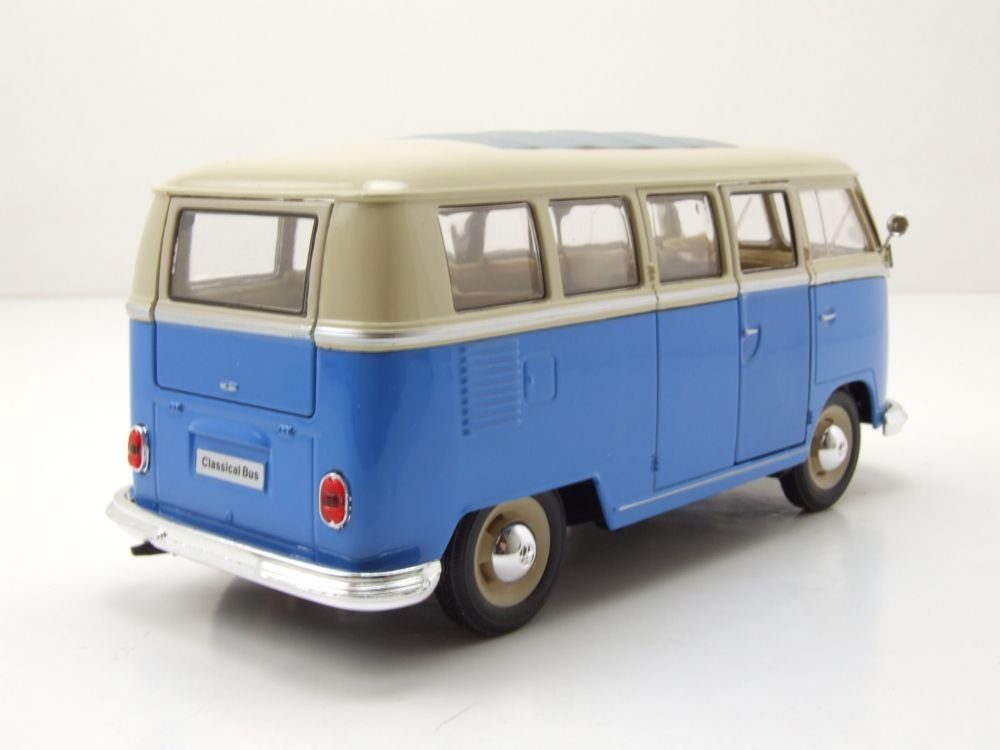Welly Modellauto VW Classical Bus T1 1962 blau weiß, Maßstab 1:24