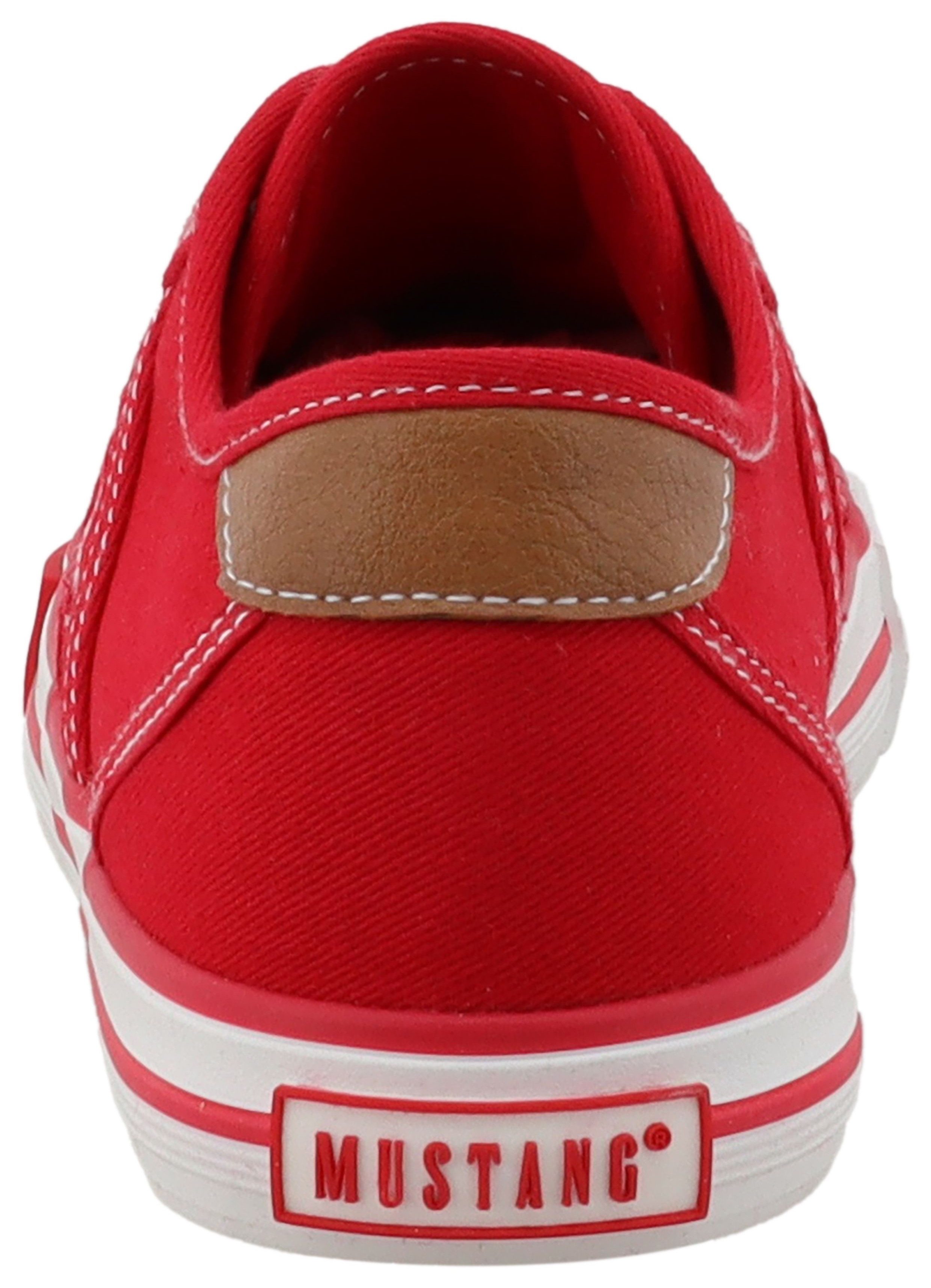 Mustang Shoes Gaspare Sneaker Freizeitschuh, Halbschuh, Schnürschuh mit auffälliger Kontrastnaht