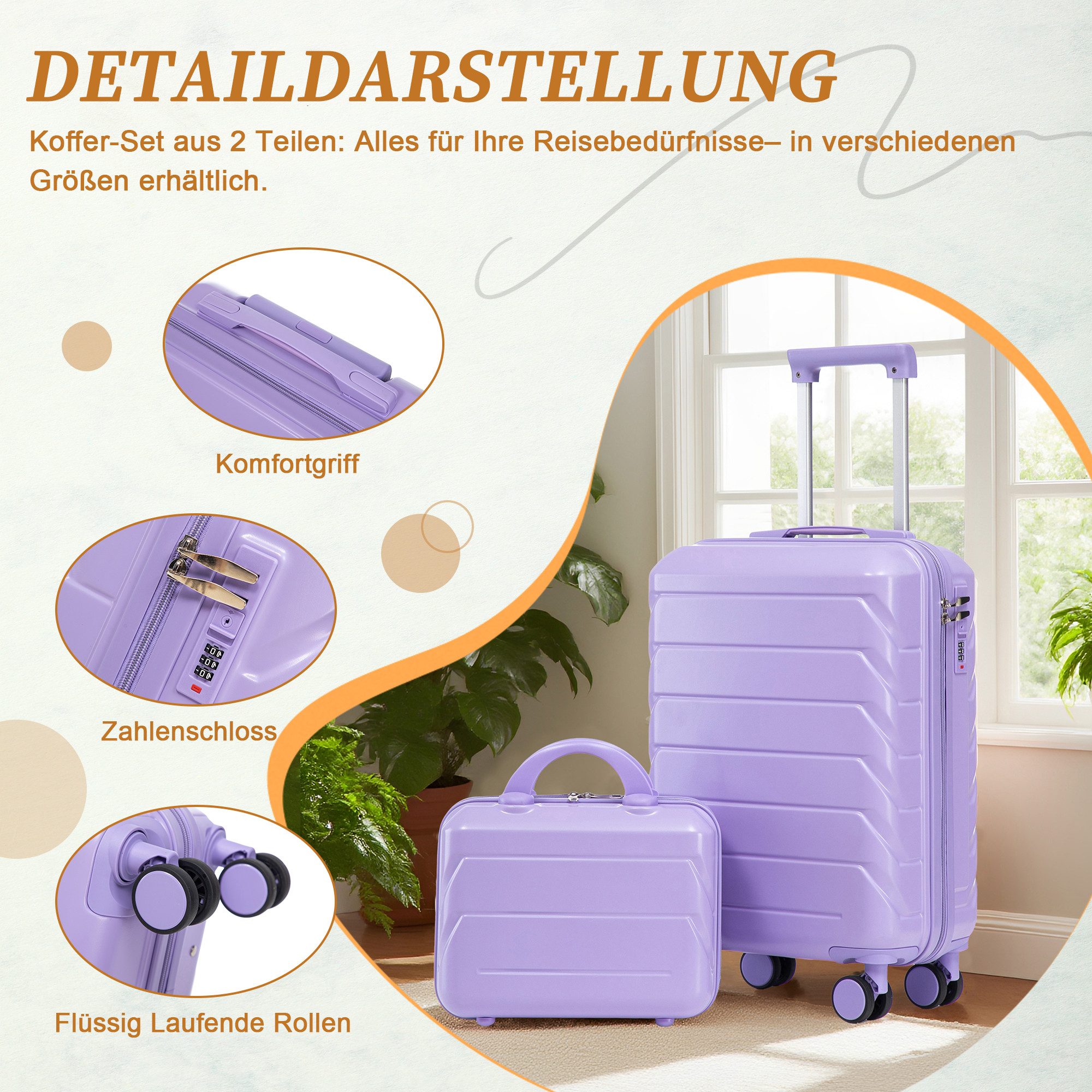 GLP Trolleyset Hartschalen Koffer S-M Set Reisekoffer Trolley, 4 Rollen, (R günstig online kaufen